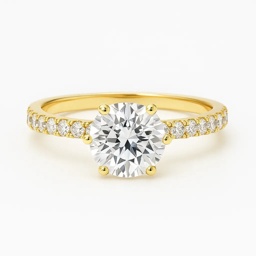 Engagement ring | Wedding ring | 18k Yellow gold wedding ring | Ring for her | Diamond ring Chloe's Jewellers