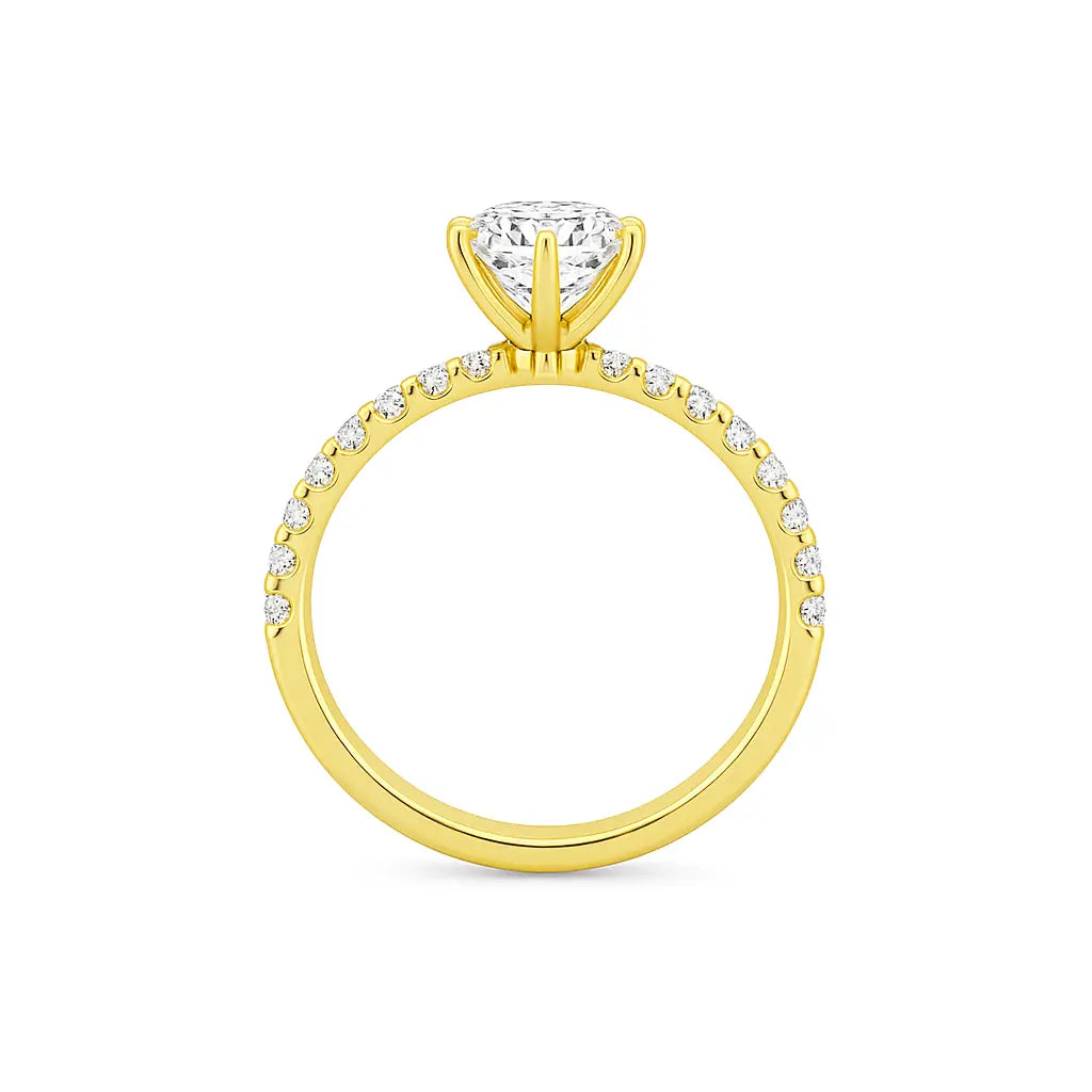 0.50ct Six Claw Pave Diamond Shoulders Chloe's Jewellers