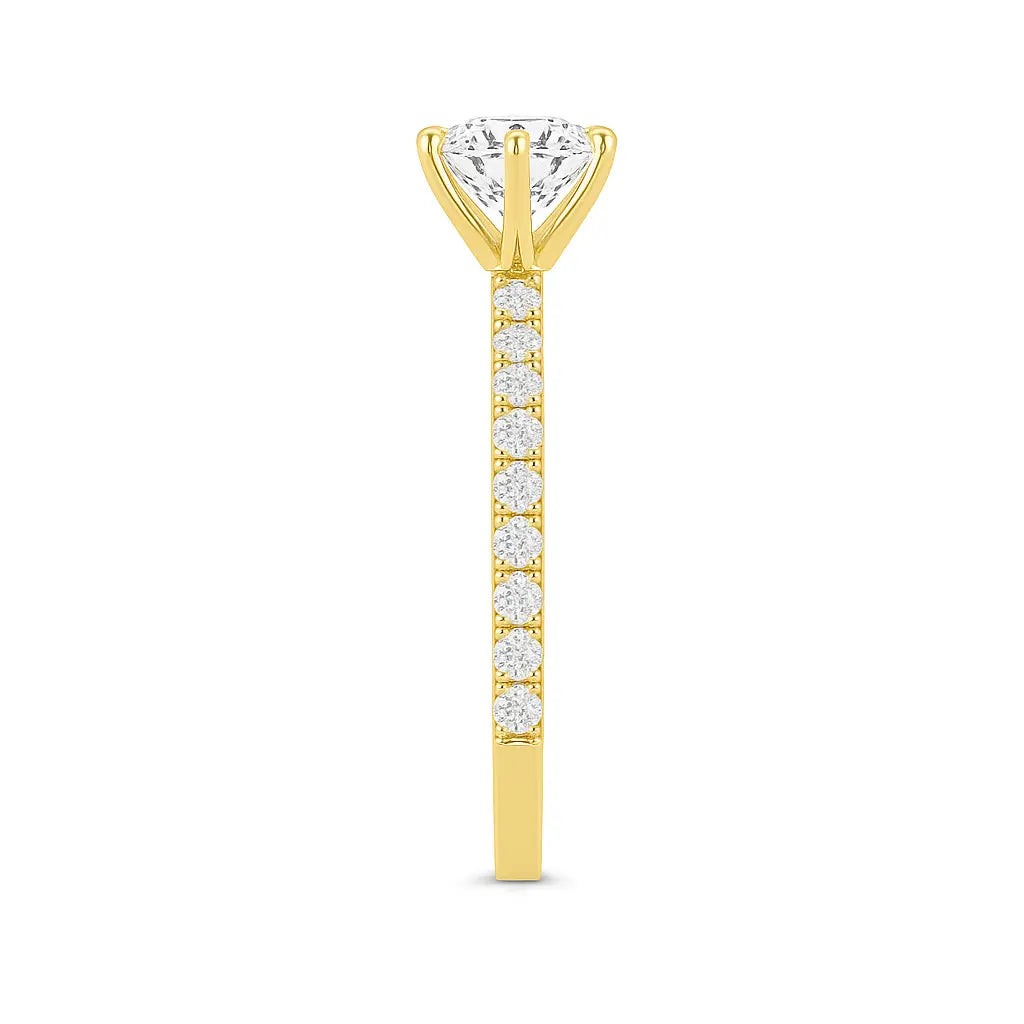 0.50ct Six Claw Pave Diamond Shoulders Chloe's Jewellers