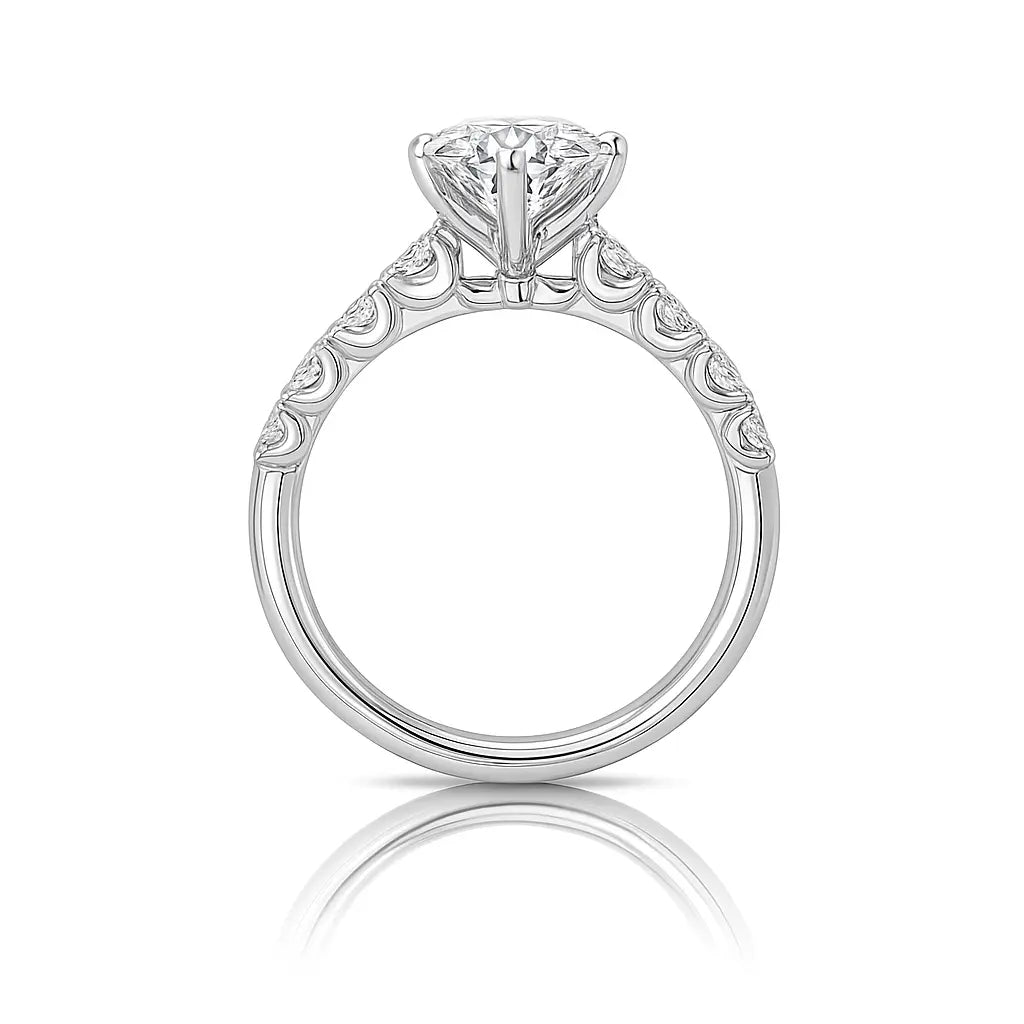 1.00ct Six Claw Diamond Shoulders Chloe's Jewellers
