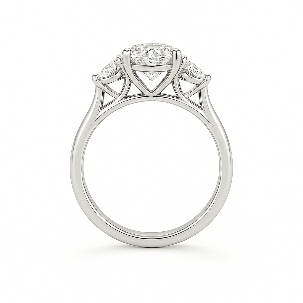 Bluebell Pear Cut Three Stone Diamond Ring