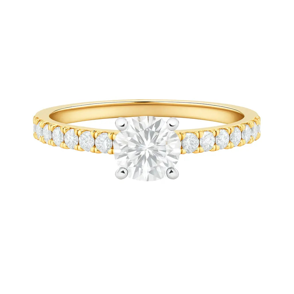 Engagement ring | Art deco engagement ring | 18k yellow gold wedding ring Chloe's Jewellers