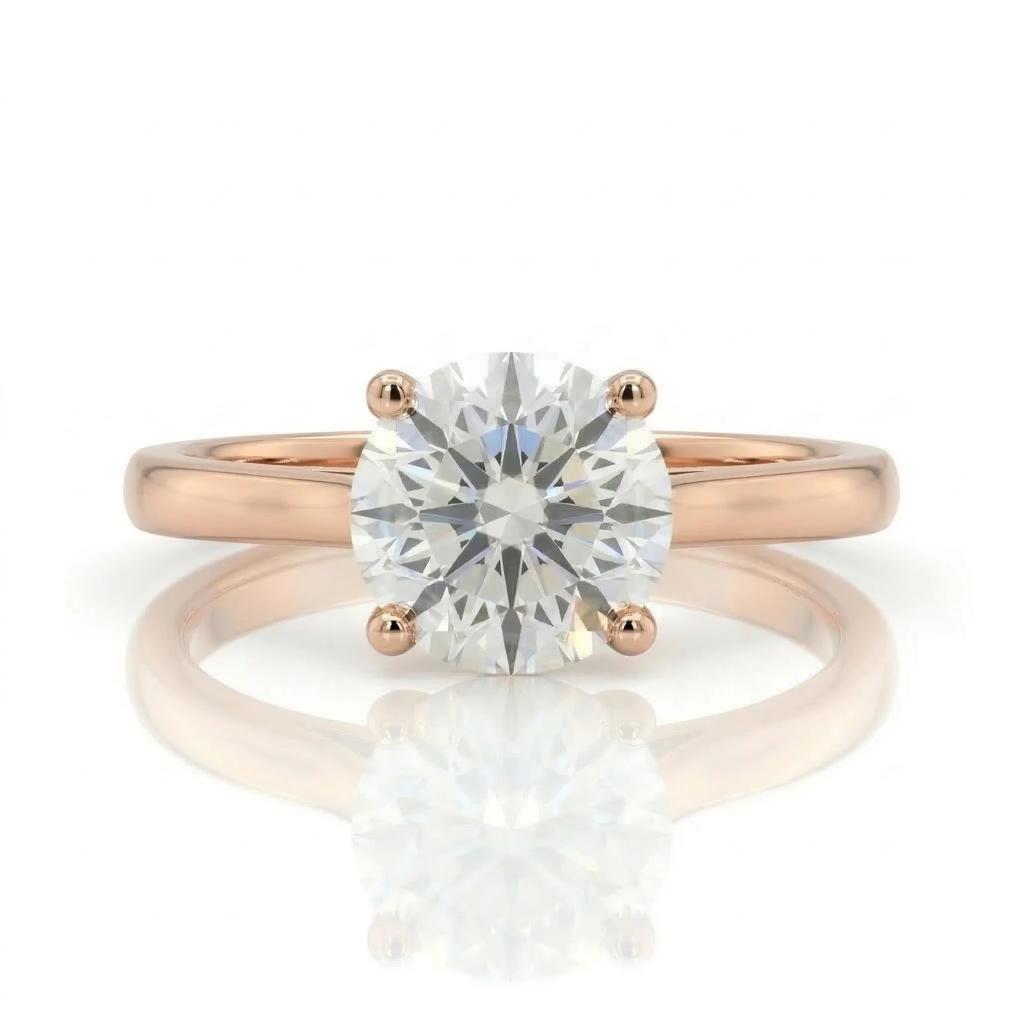 0.82ct GIA Round cut Natural Diamond Solitaire Setting Engagement Ring Chloe's Jewellers