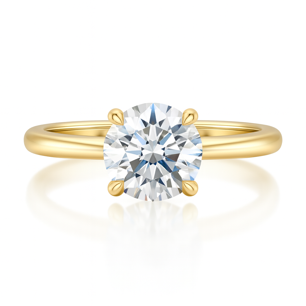 Engagement ring | Wedding ring | 18k Yellow gold wedding ring | Solid gold ring | Diamond ring