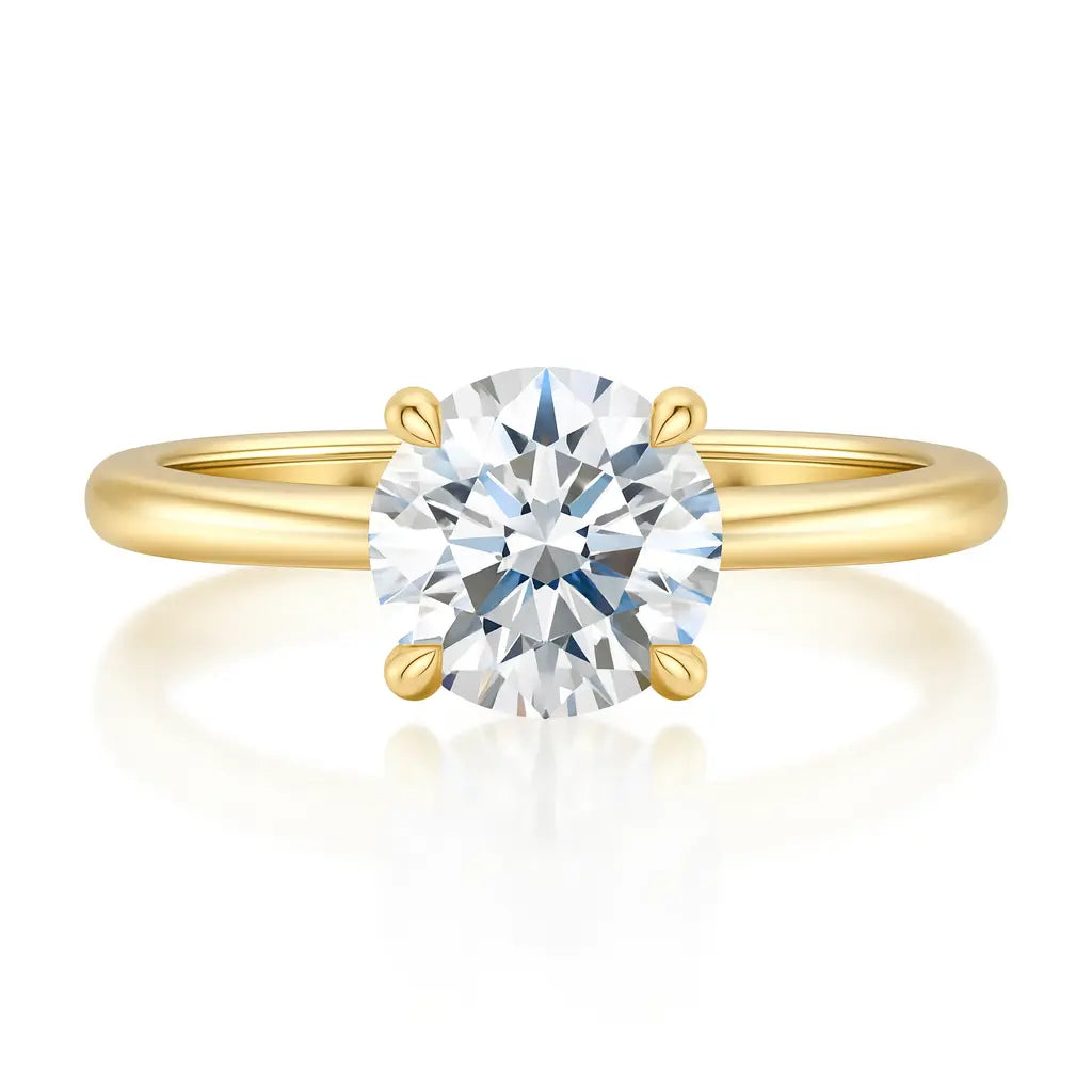 Engagement ring | Wedding ring | 18k Yellow gold wedding ring | Solid gold ring | Diamond ring Chloe's Jewellers