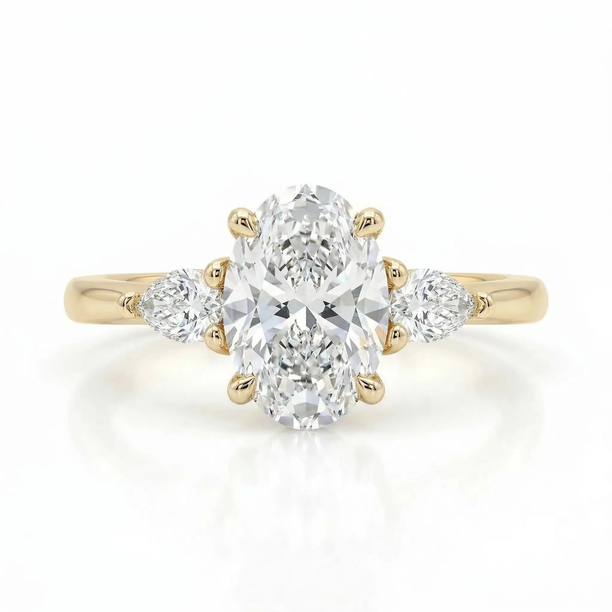 1.01ct Oval side stone ring Chloe's Jewellers