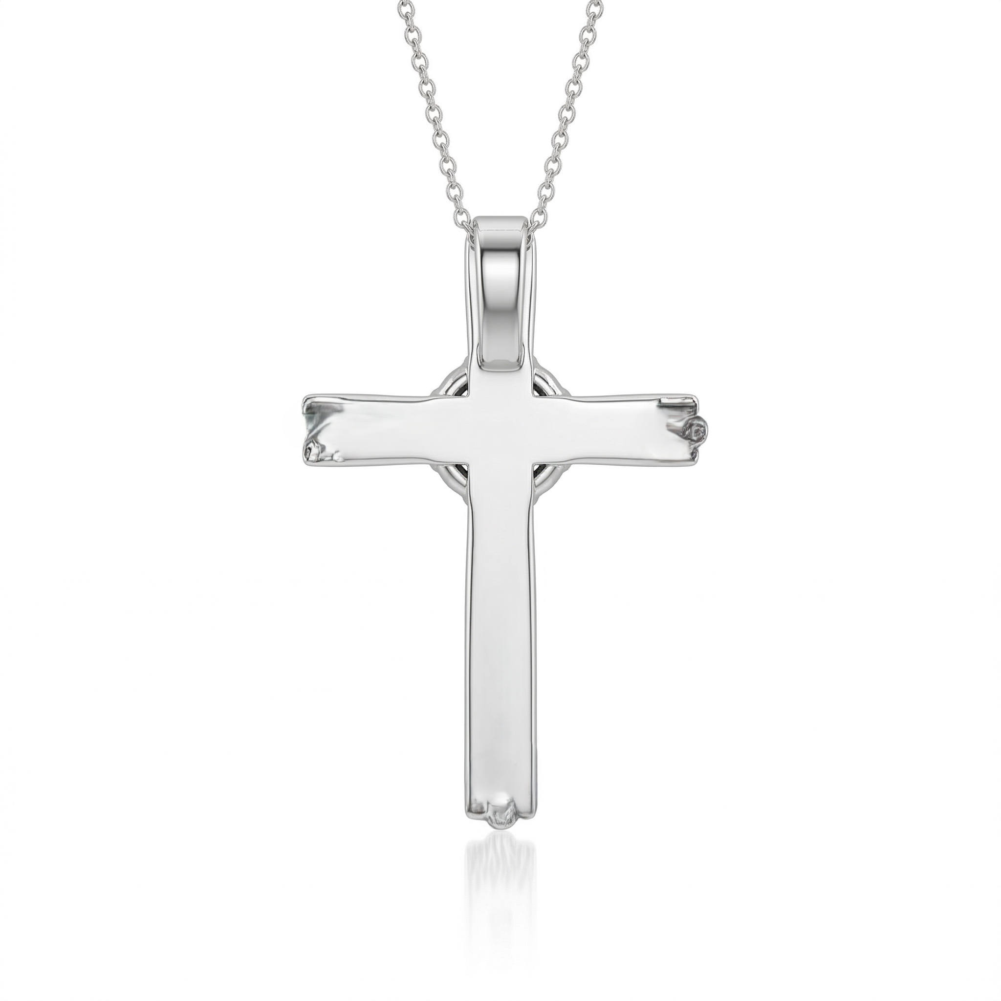 0.10ct Natural Diamond Cross Pendant Necklace in Platinum Chloe's Jewellers