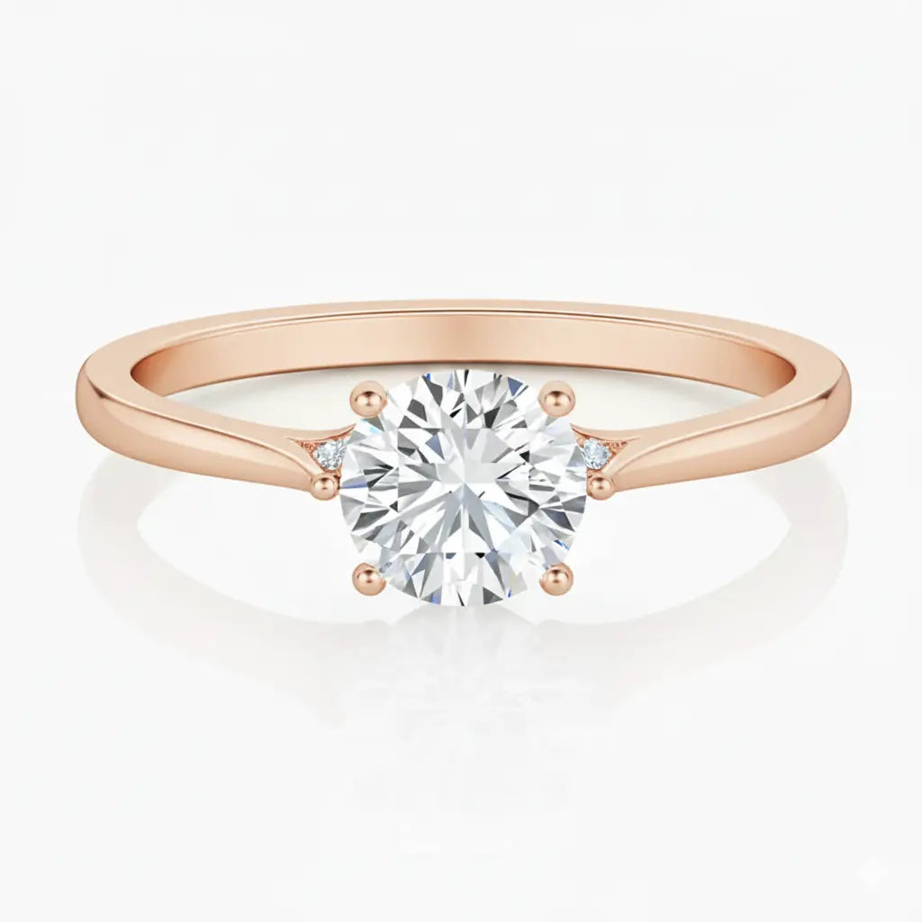 Engagement ring | Wedding ring | 18k yellow gold ring | Single stone ring | Natural diamond ring Chloe's Jewellers