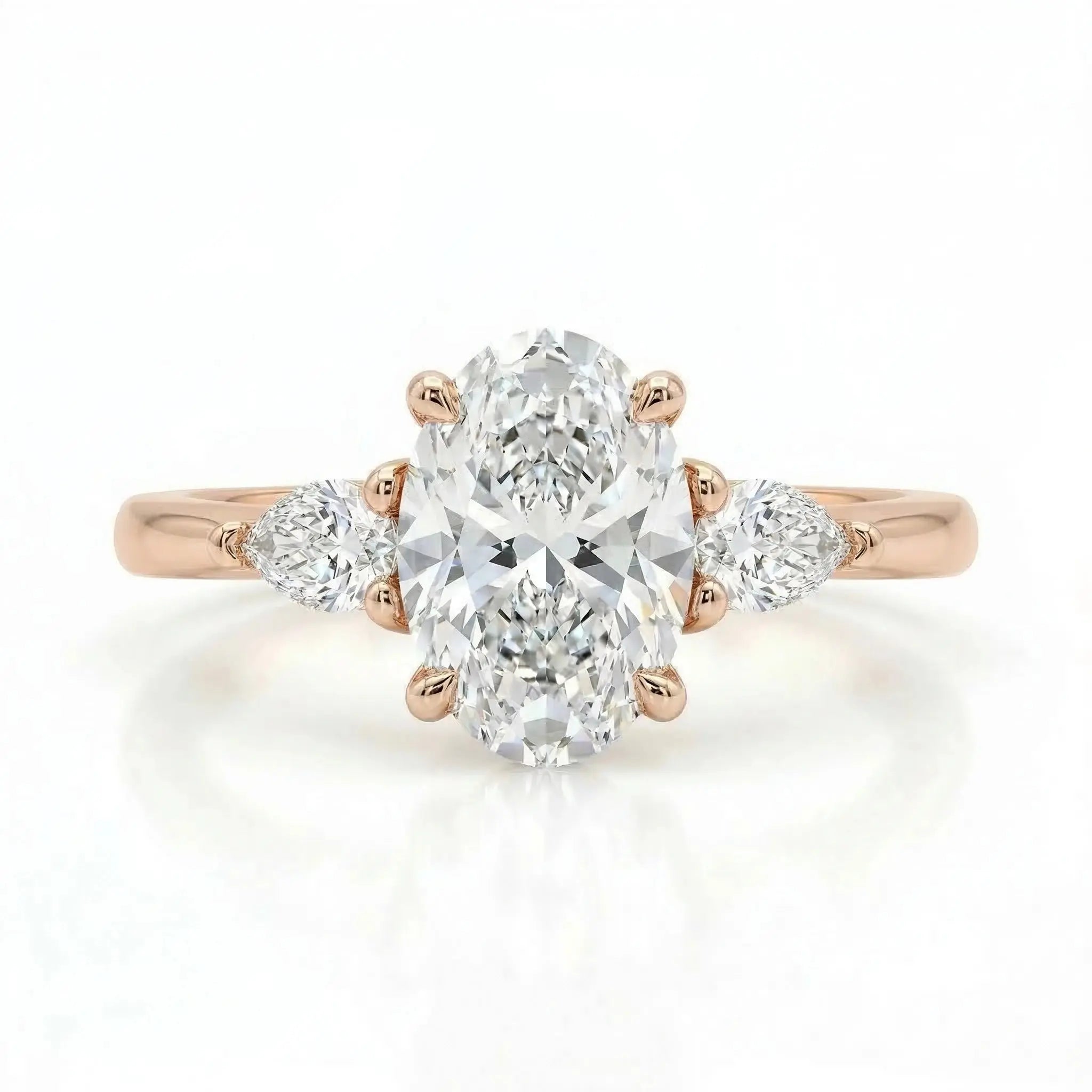 1.01ct Oval side stone ring Chloe's Jewellers