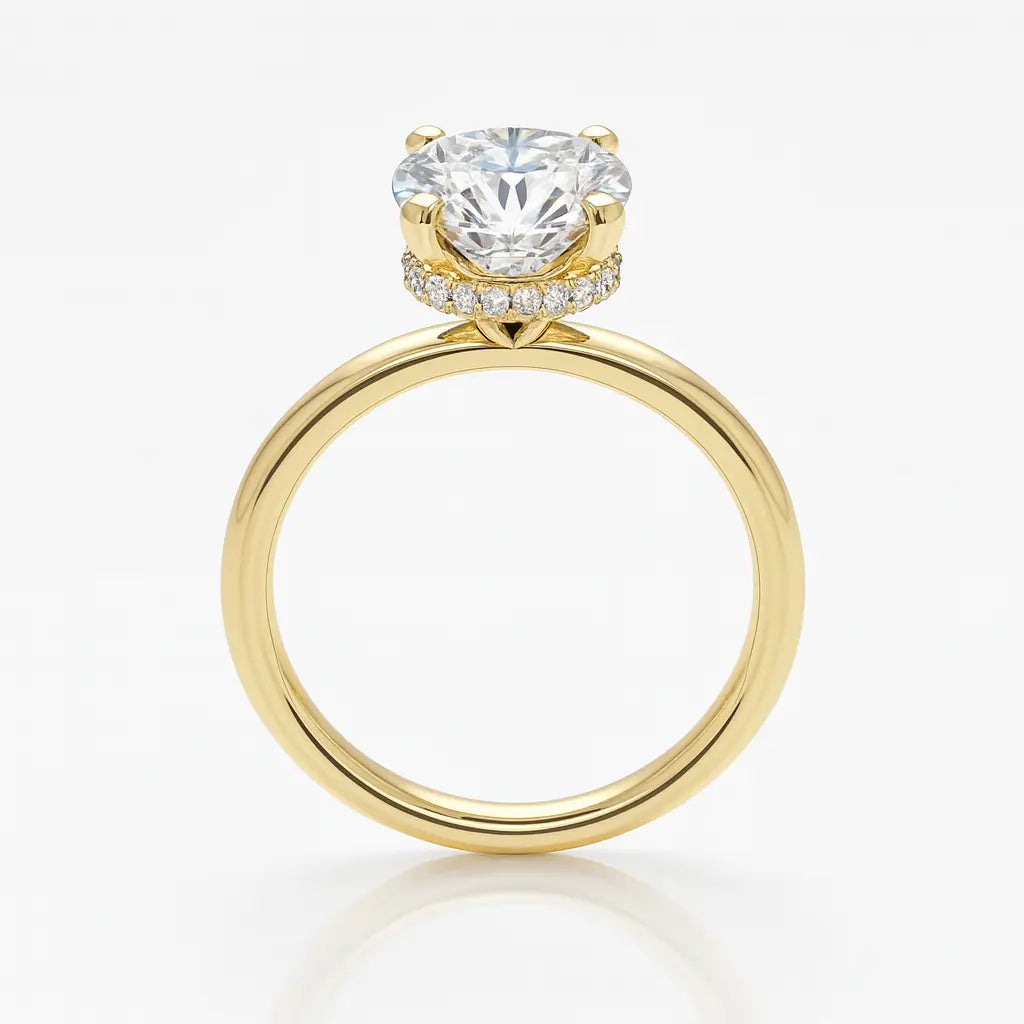 Engagement ring | Wedding ring | 18k Yellow gold wedding ring | Solid gold ring | Diamond ring Chloe's Jewellers