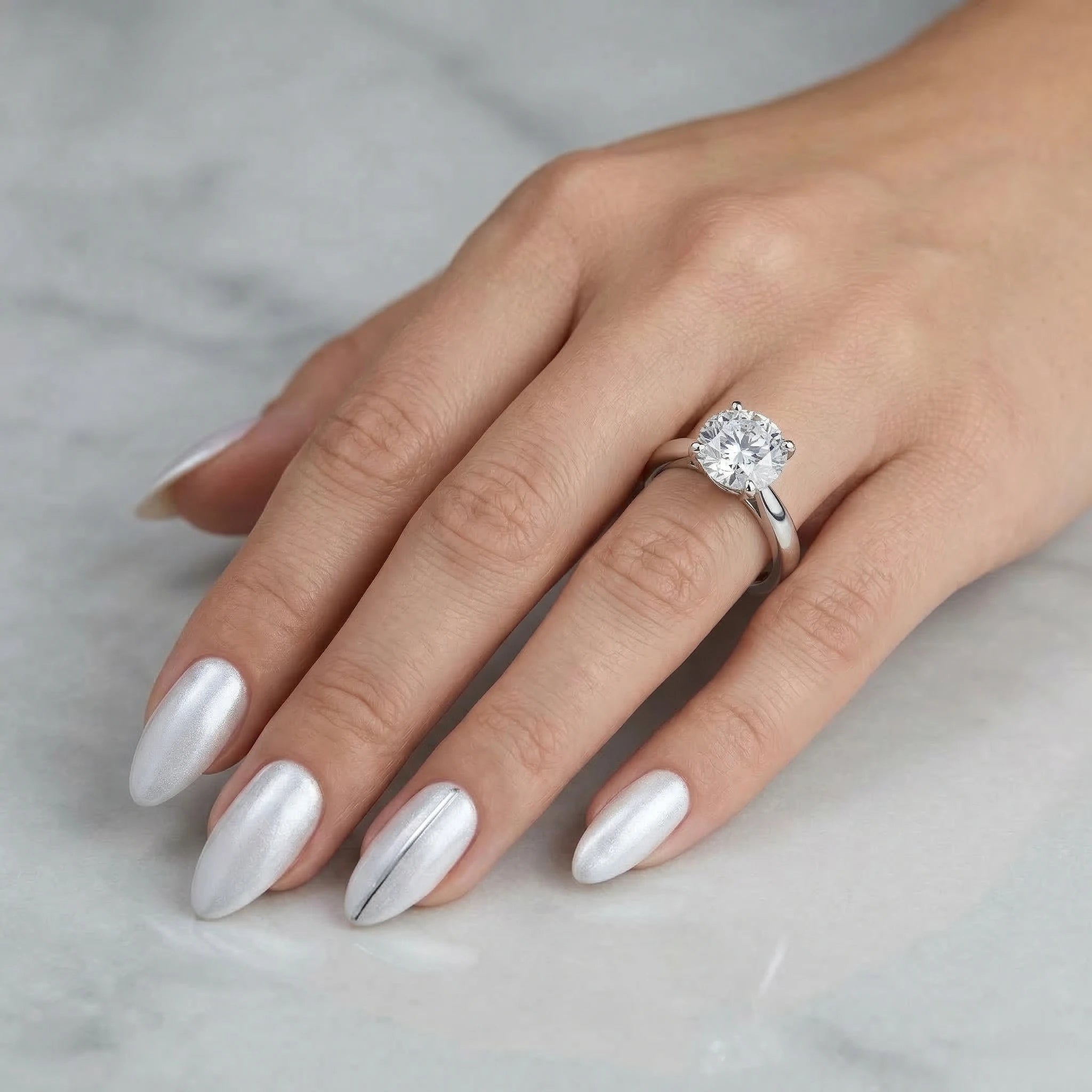 1.01ct GIA Round Cut Natural Diamond Solitaire Setting Engagement Ring