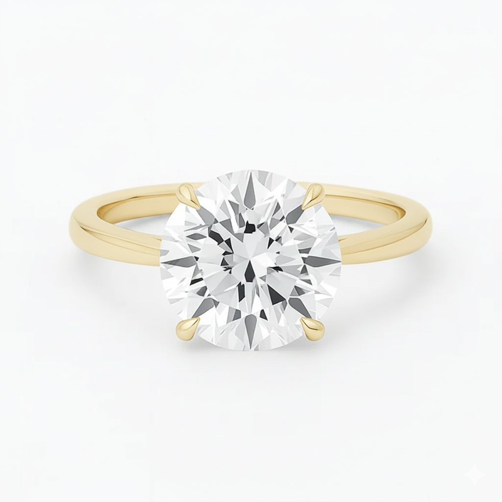 Engagement ring | Wedding ring | Platinum ring | Single stone ring | Natural diamond ring