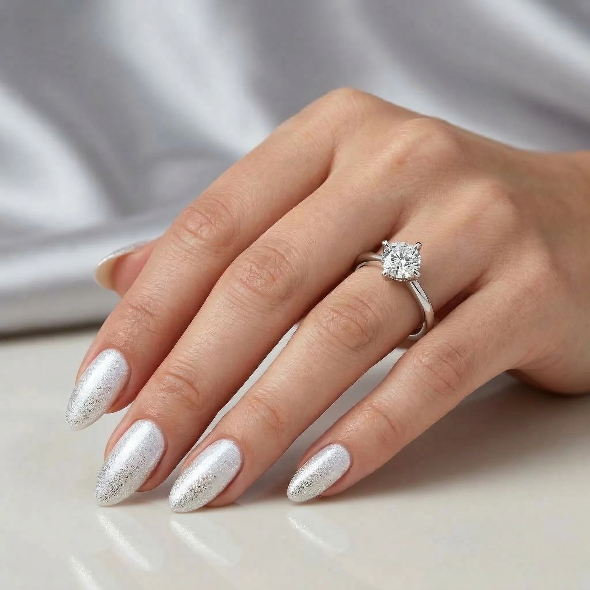 0.31ct GIA Round cut Natural Diamond Solitaire Setting Engagement Ring