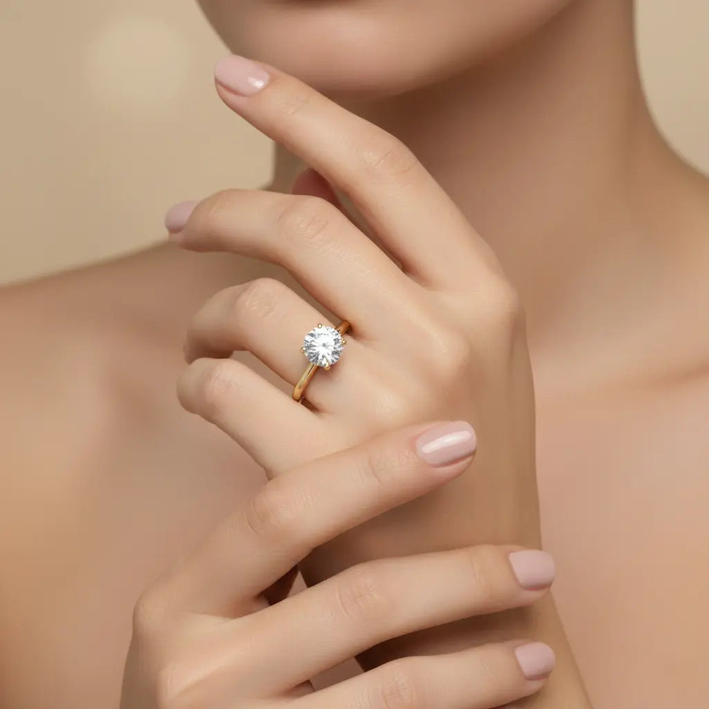 Engagement ring | Wedding ring | 18k Yellow gold wedding ring | Solid gold ring | Diamond ring Chloe's Jewellers