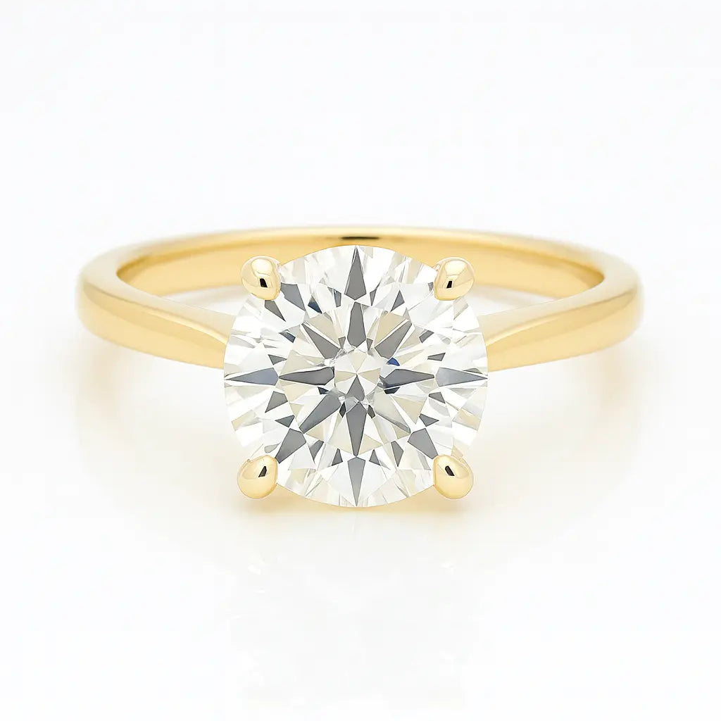 Engagement ring | Wedding ring | 18k yellow gold ring | Single stone ring | Natural diamond ring Chloe's Jewellers