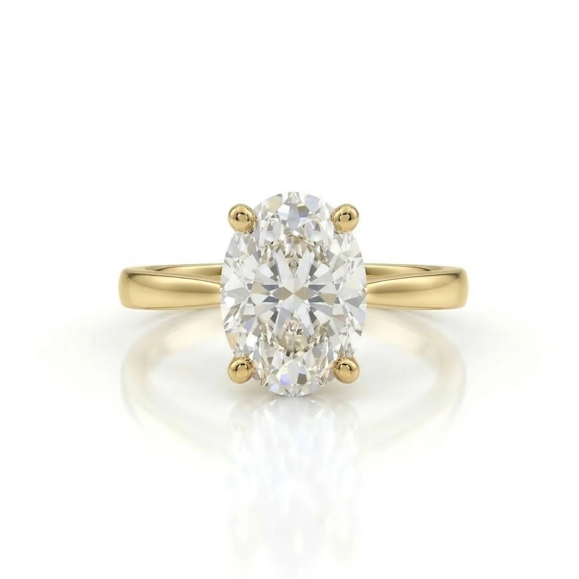 0.70ct GIA Natural Oval Cut Solitaire Setting Engagement Ring, J/VVS2