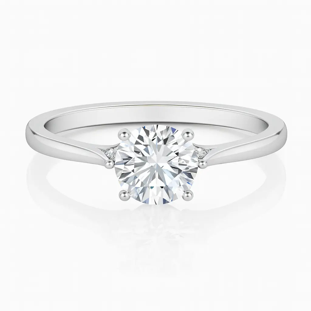 Engagement ring | Wedding ring | 18k yellow gold ring | Single stone ring | Natural diamond ring Chloe's Jewellers