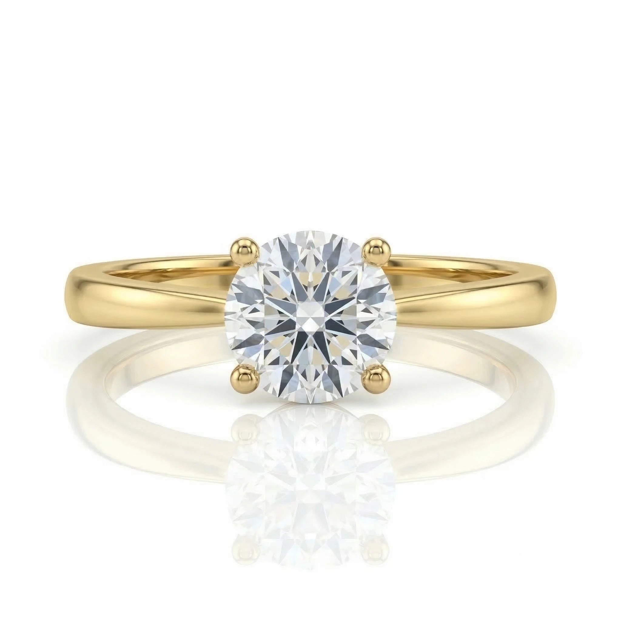 0.50ct GIA Round cut Natural Diamond Solitaire Setting Engagement Ring, D/SI1