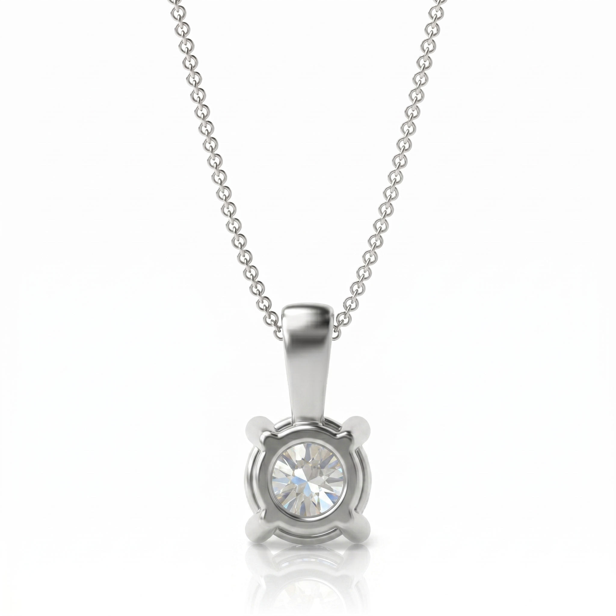 0.40ct Round Brilliant Cut Natural Diamond Solitaire Pendant Necklace Chloe's Jewellers