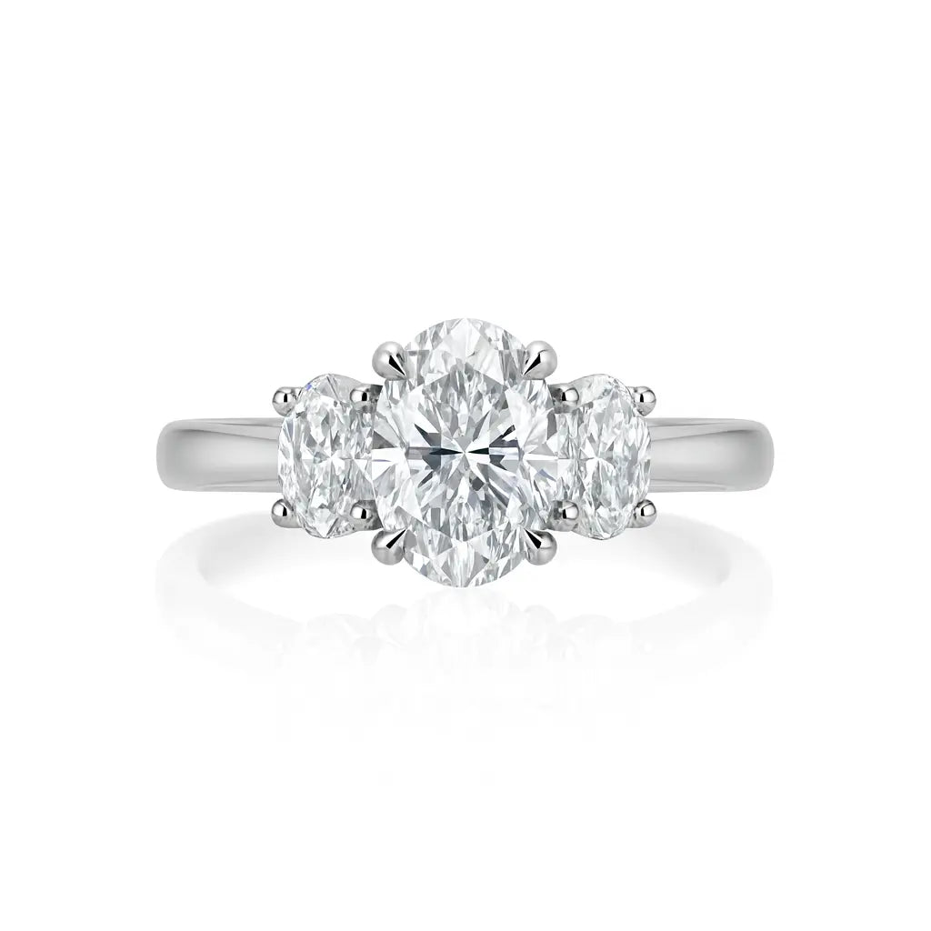 0.70ct Oval Trilogy Ring Chloe's Jewellers