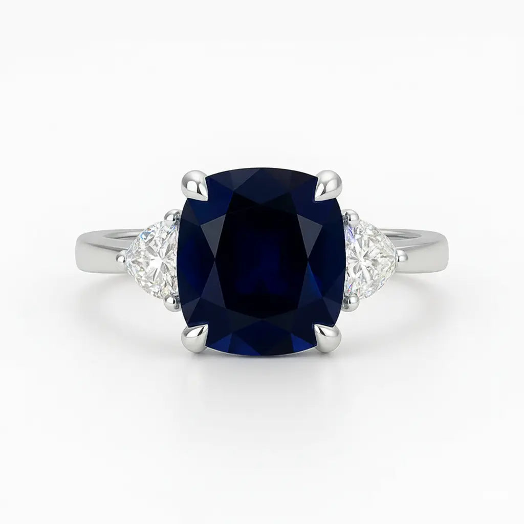 3.37ct Sapphire and Diamond Trilogy Ring Chloe's Jewellers