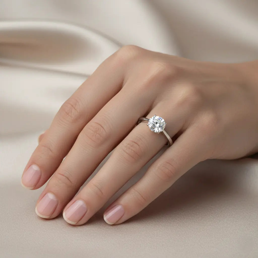 Engagement ring | Wedding ring | Platinum ring | Single stone ring | Natural diamond ring Chloe's Jewellers