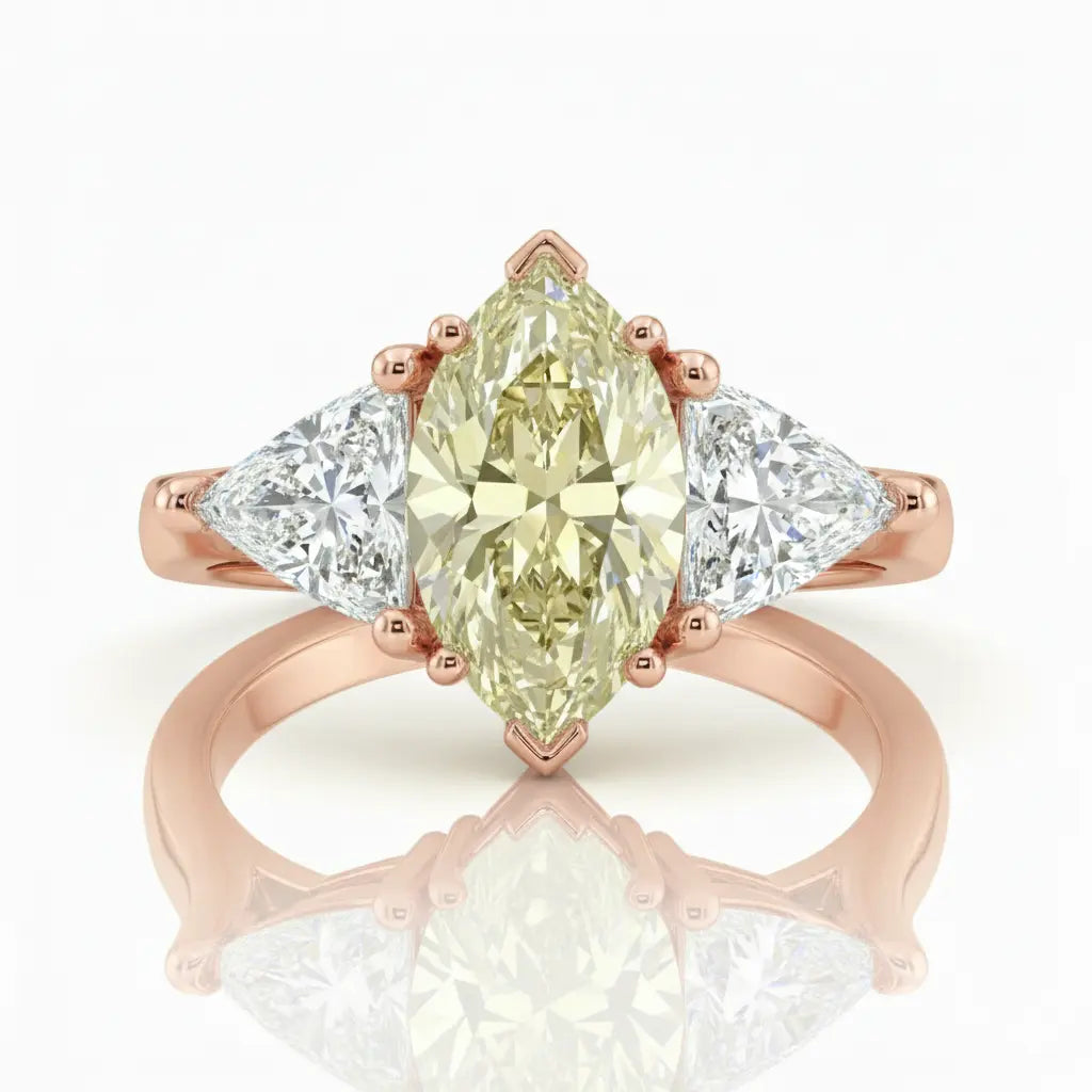 GIA Natural Fancy Yellow Marquise Diamond Engagement Ring | 1.45ct Chloe's Jewellers