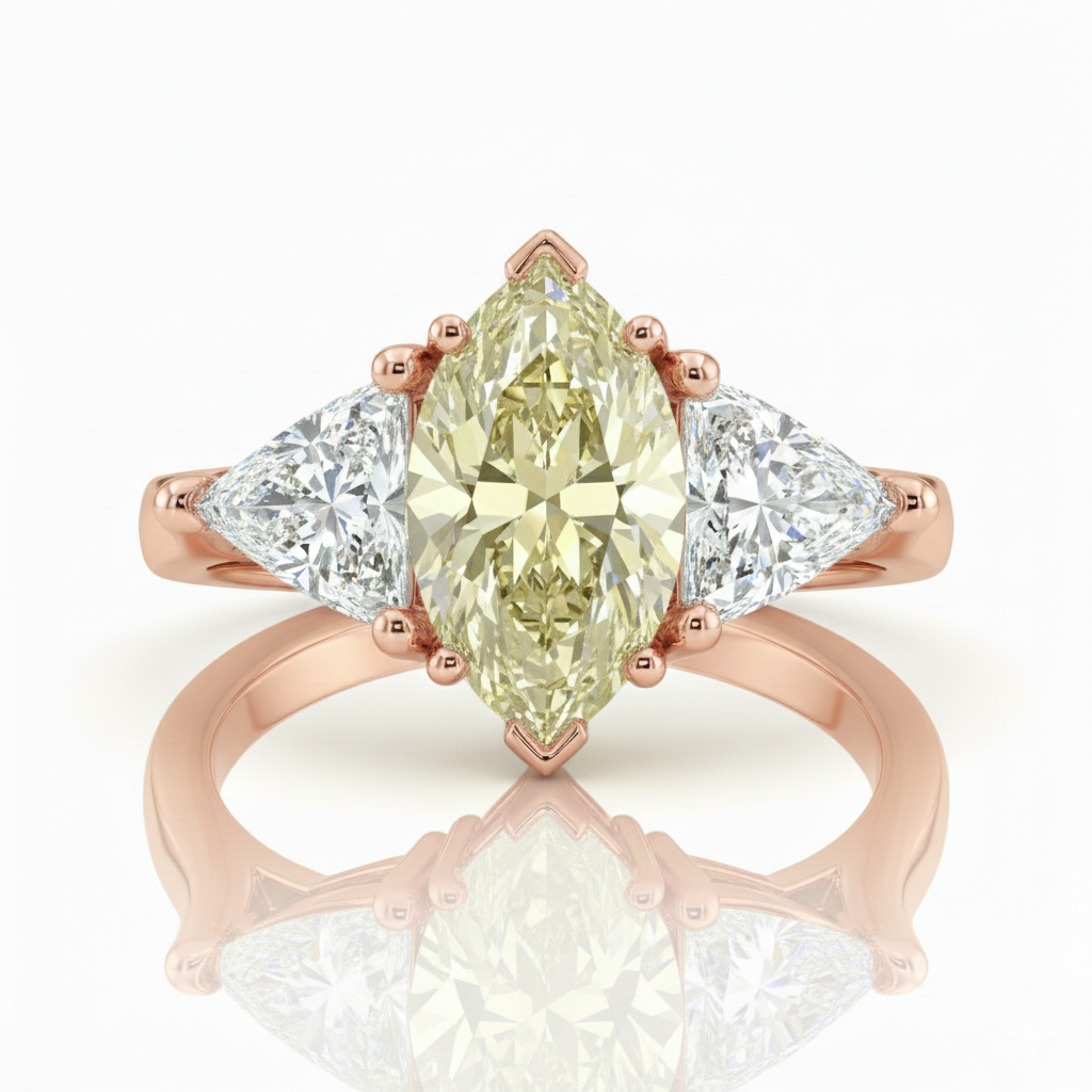 GIA Natural Fancy Yellow Marquise Diamond Engagement Ring | 1.45ct Chloe's Jewellers