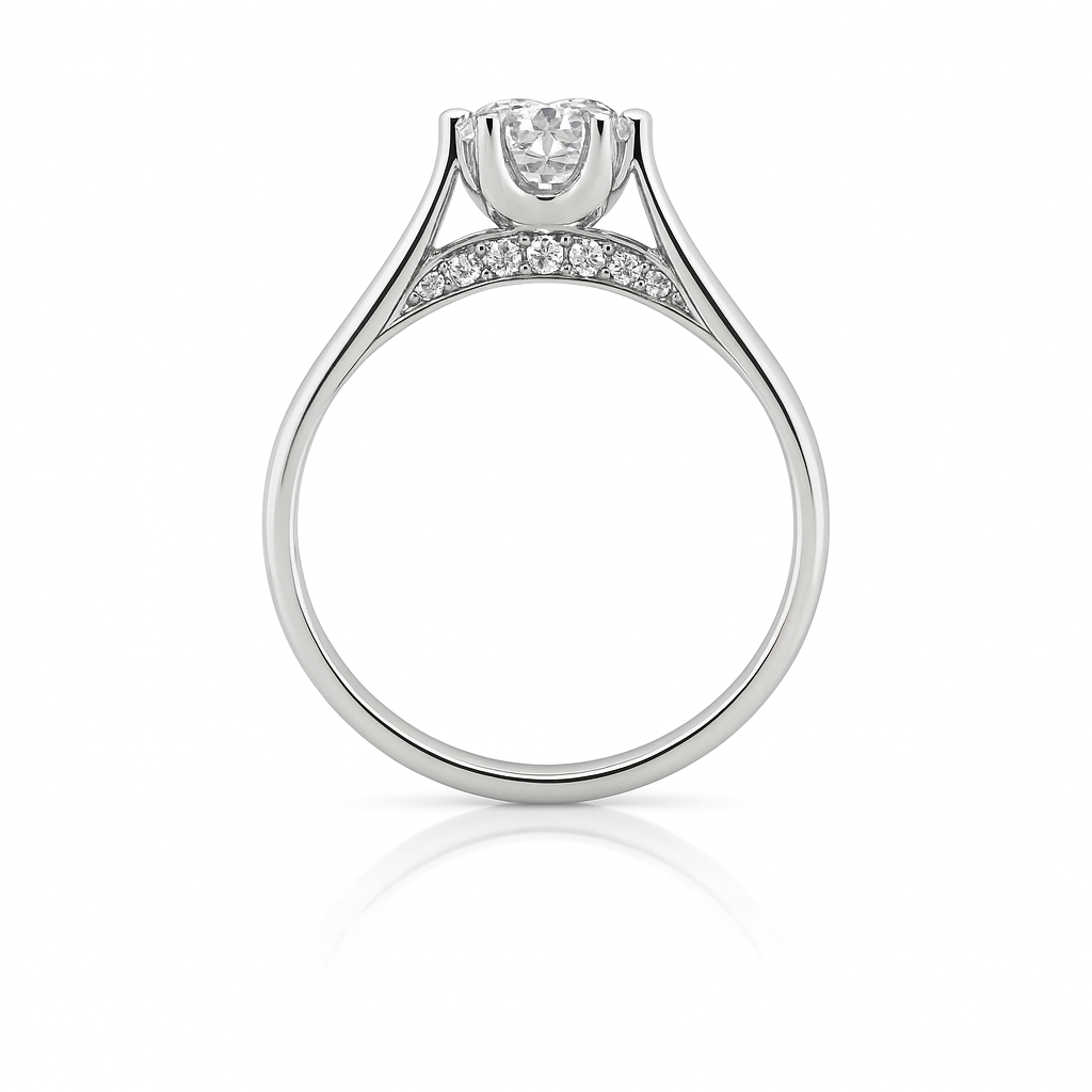 Engagement ring | Wedding ring | 18k yellow gold ring | Single stone ring | Natural diamond ring