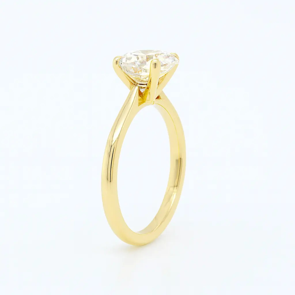 Engagement ring | Wedding ring | 18k yellow gold ring | Single stone ring | Natural diamond ring Chloe's Jewellers