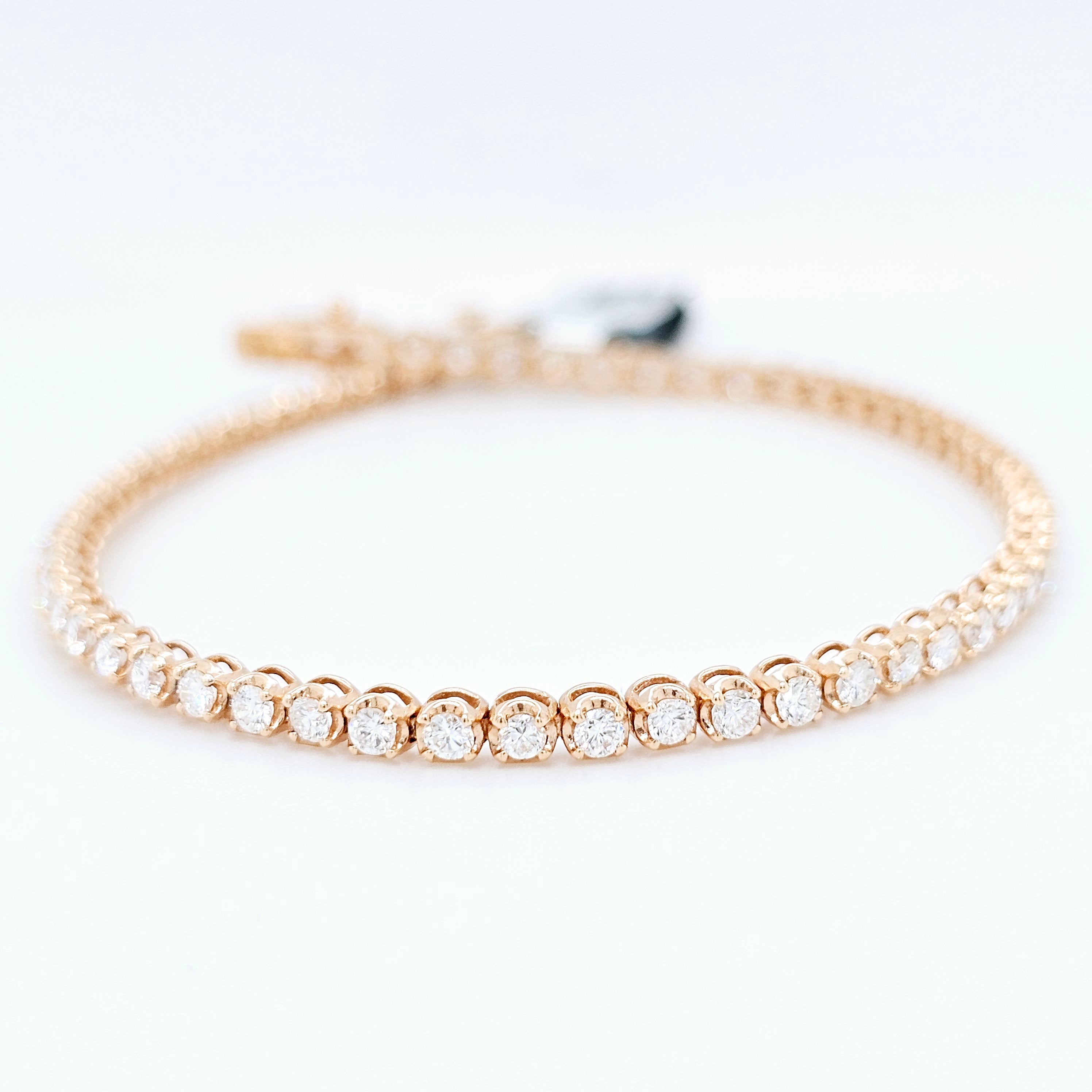 Tennis bracelet | Women's gold tennis bracelet | 7 inches (Resizable)