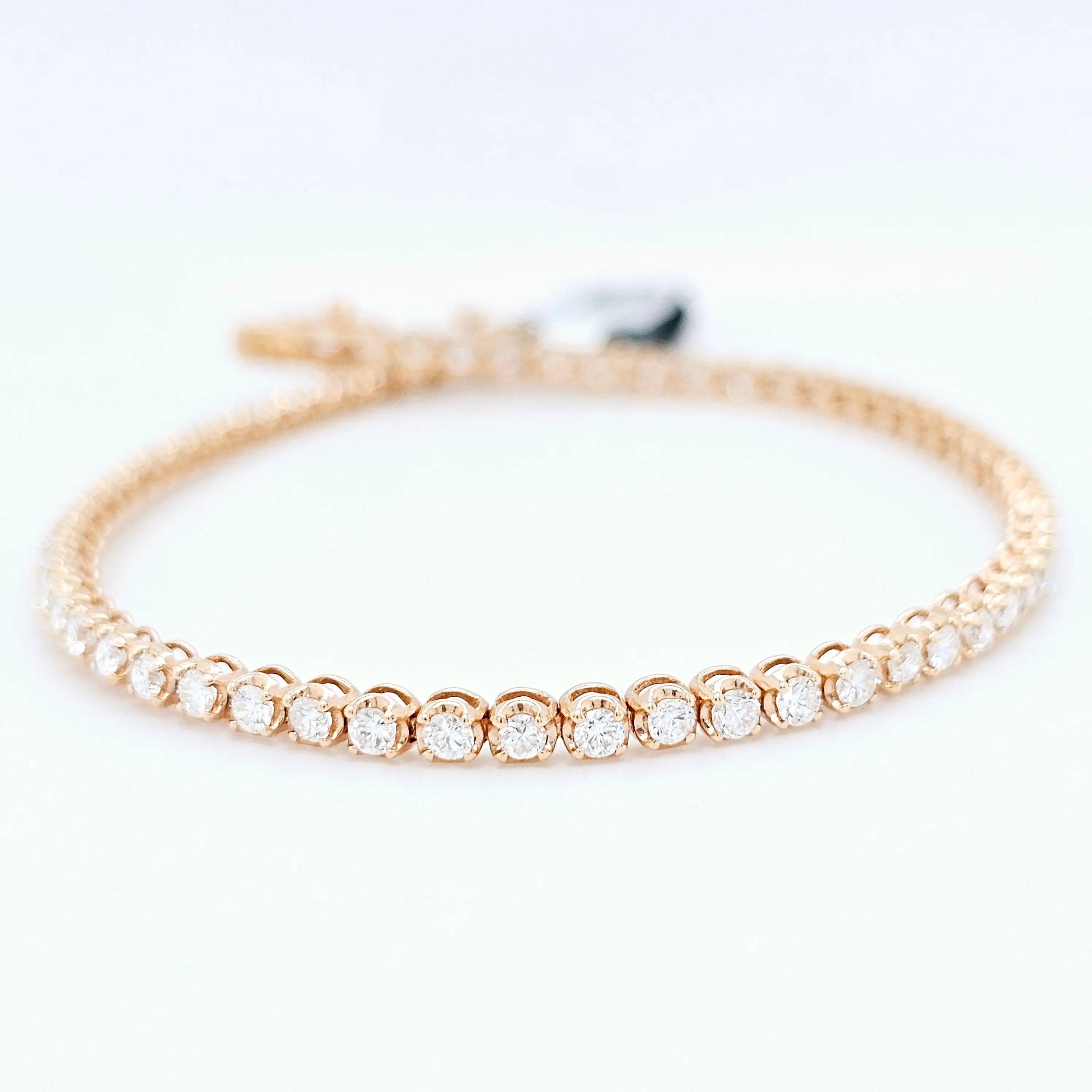 Tennis bracelet | Women's gold tennis bracelet | 7 inches (Resizable) Chloe's Jewellers
