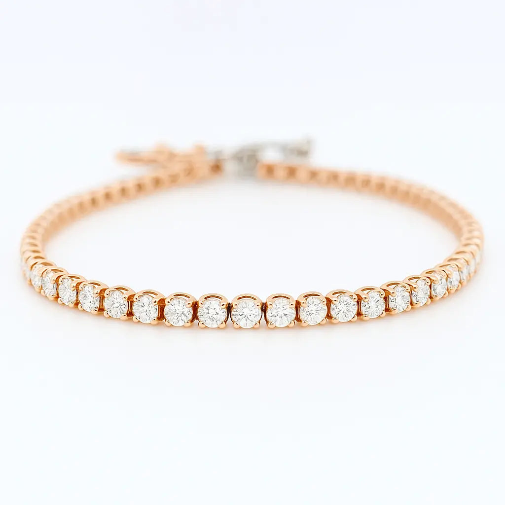 Tennis bracelet | Women's gold tennis bracelet | 7 inches (Resizable) Chloe's Jewellers
