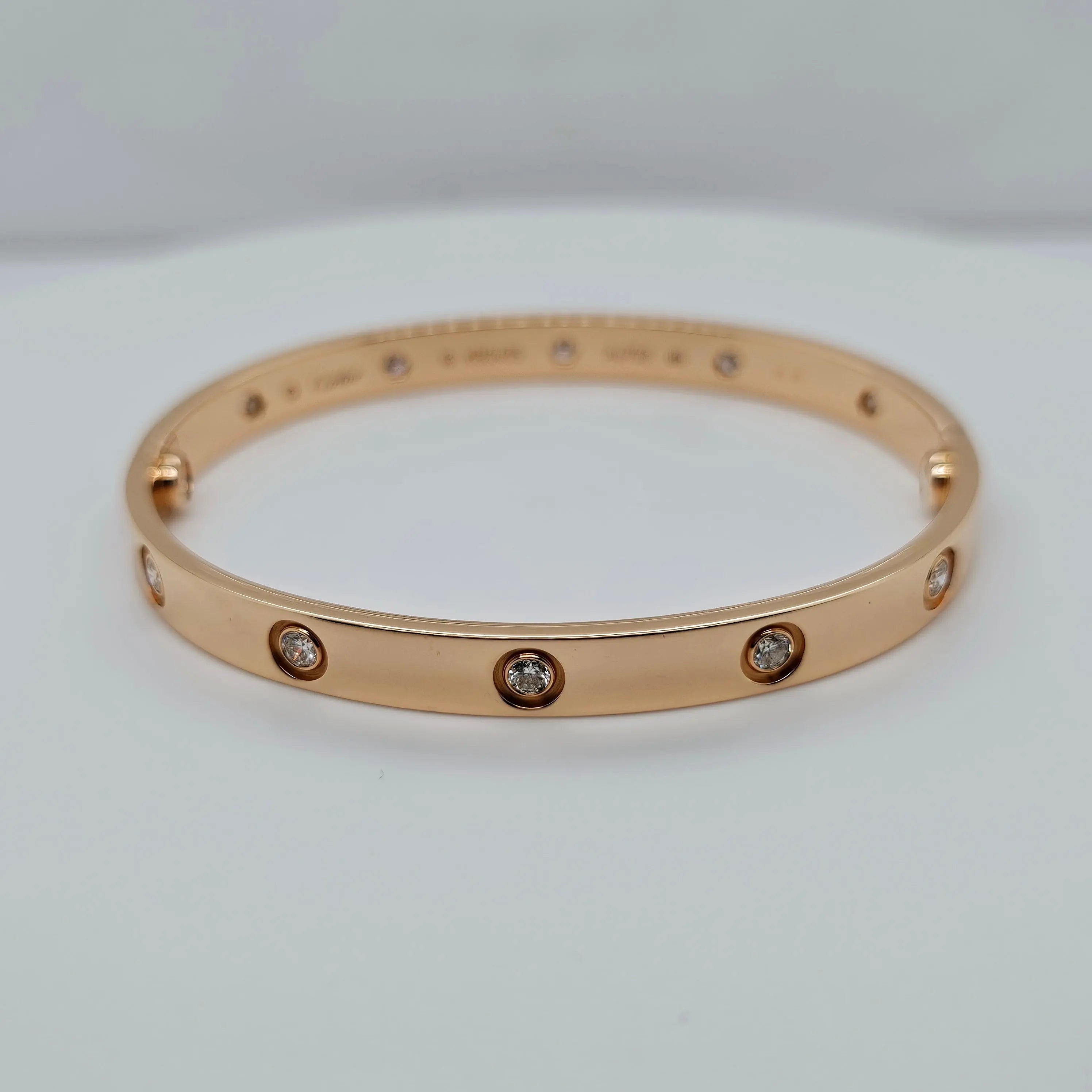 Pre-Owned | Cartier Ten Diamond Love Bracelet | Size - 18 Chloe's Jewellers
