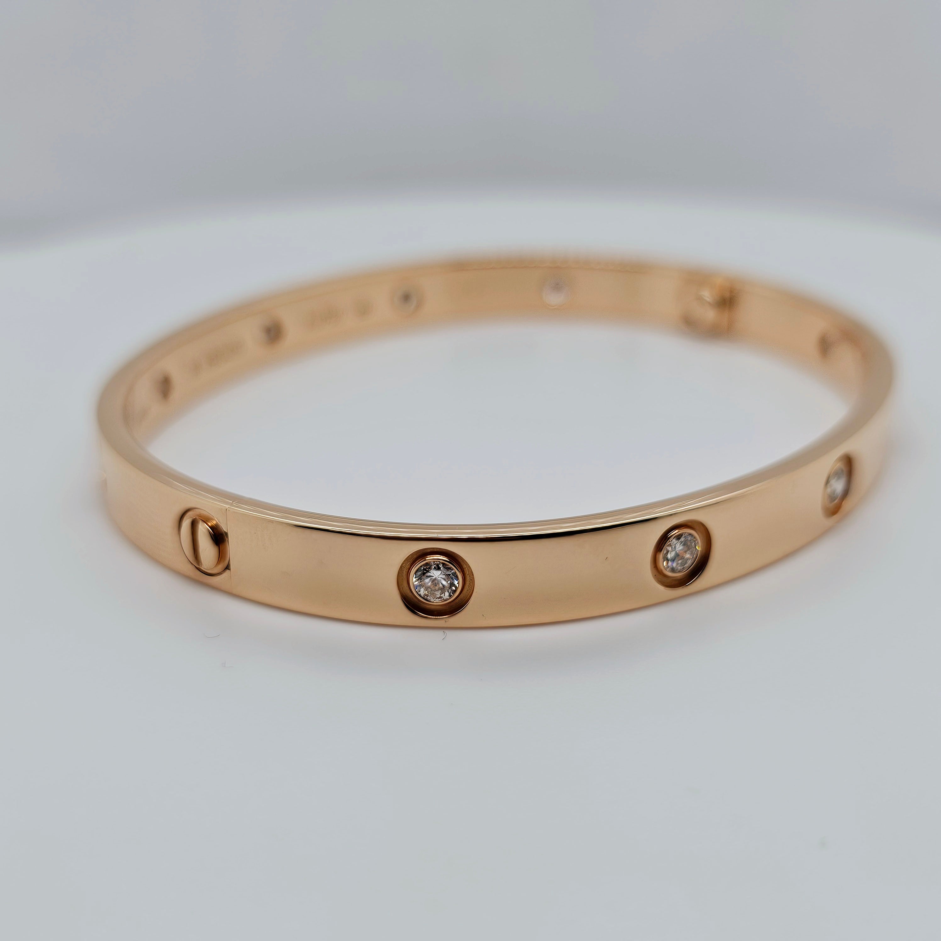 Pre-Owned | Cartier Ten Diamond Love Bracelet | Size - 18 Chloe's Jewellers