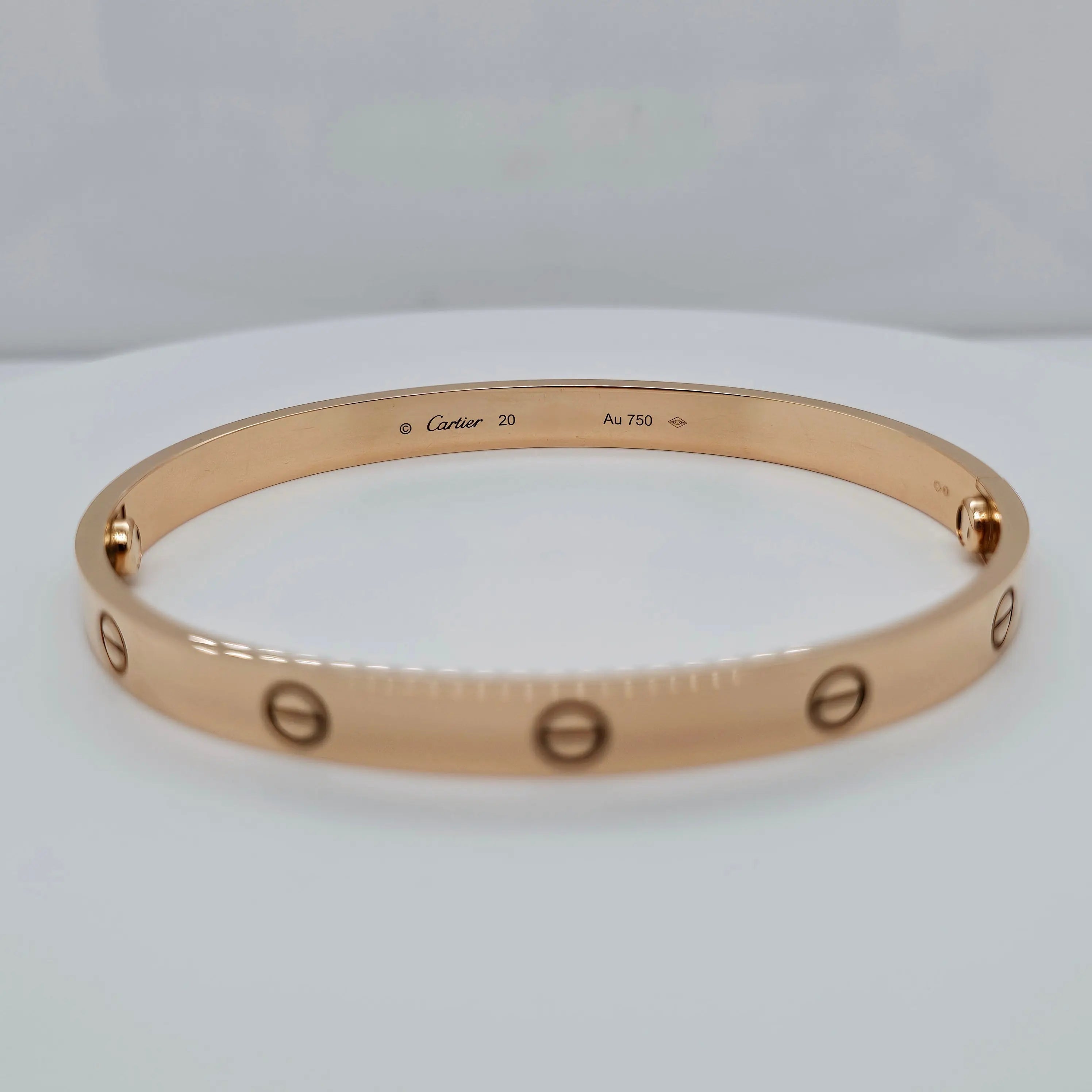 Pre-Owned | Size - 20 / 18ct Rose Gold Cartier Love Bracelet Chloe's Jewellers