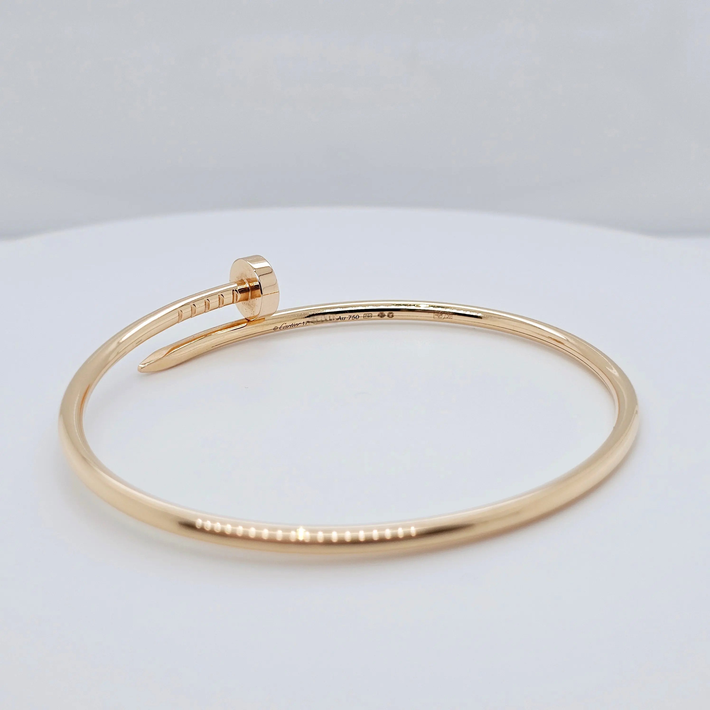 Pre-Owned | Cartier Juste Un Clou Bracelet, 18ct Rose Gold, Small Model, Size 17 Chloe's Jewellers