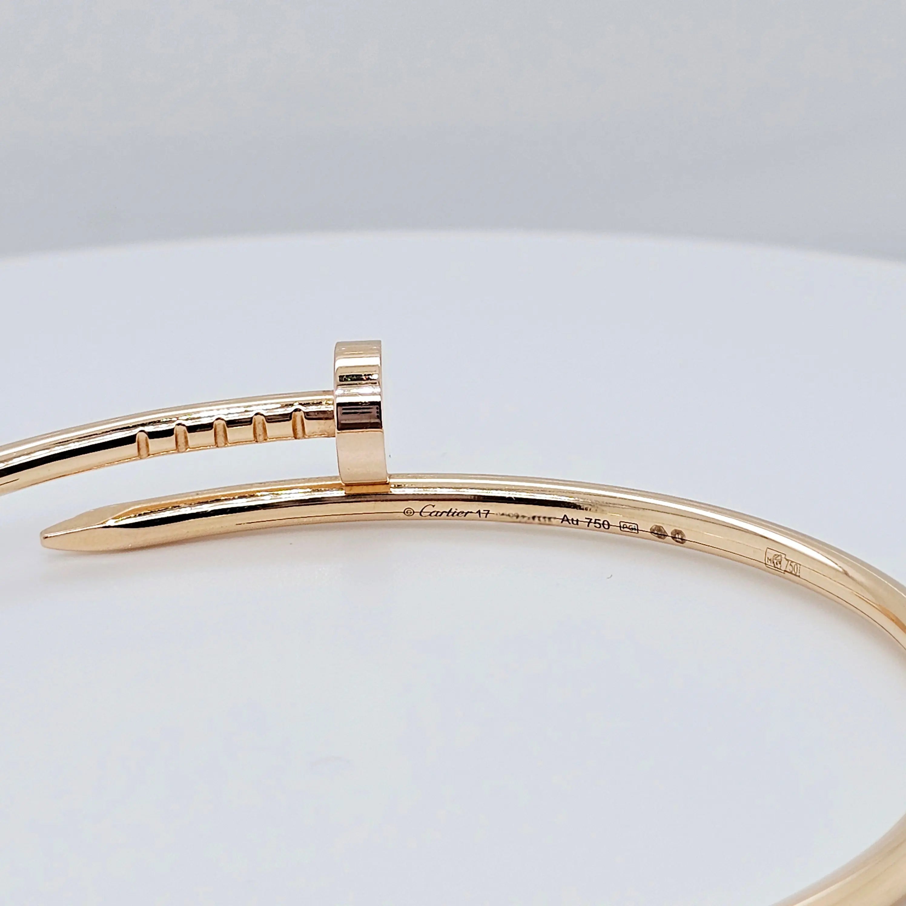 Pre-Owned | Cartier Juste Un Clou Bracelet, 18ct Rose Gold, Small Model, Size 17 Chloe's Jewellers
