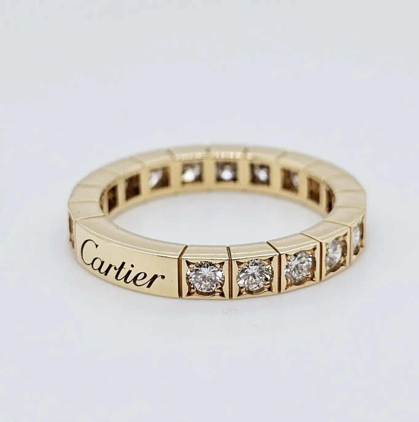 Pre-Owned Cartier 18ct Yellow Gold Lanieres Ring – Round-Cut Diamonds Chloe's Jewellers