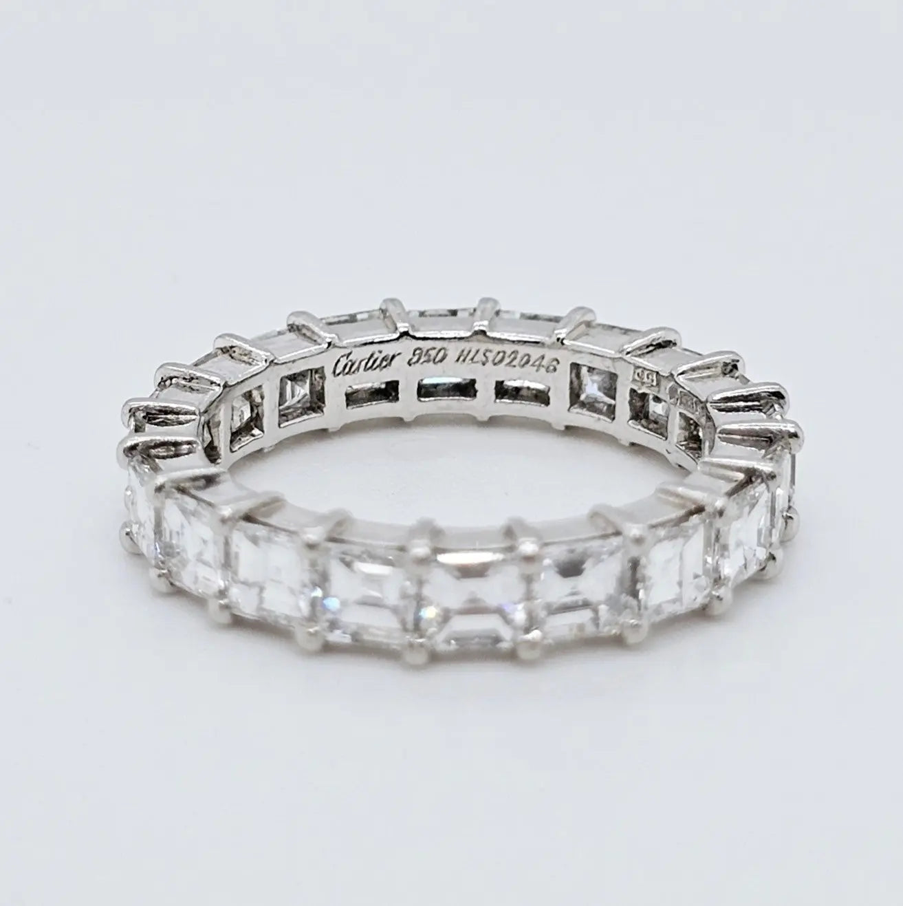 Pre-Owned | Cartier Vintage Asscher Cut Diamond Eternity Ring Chloe's Jewellers