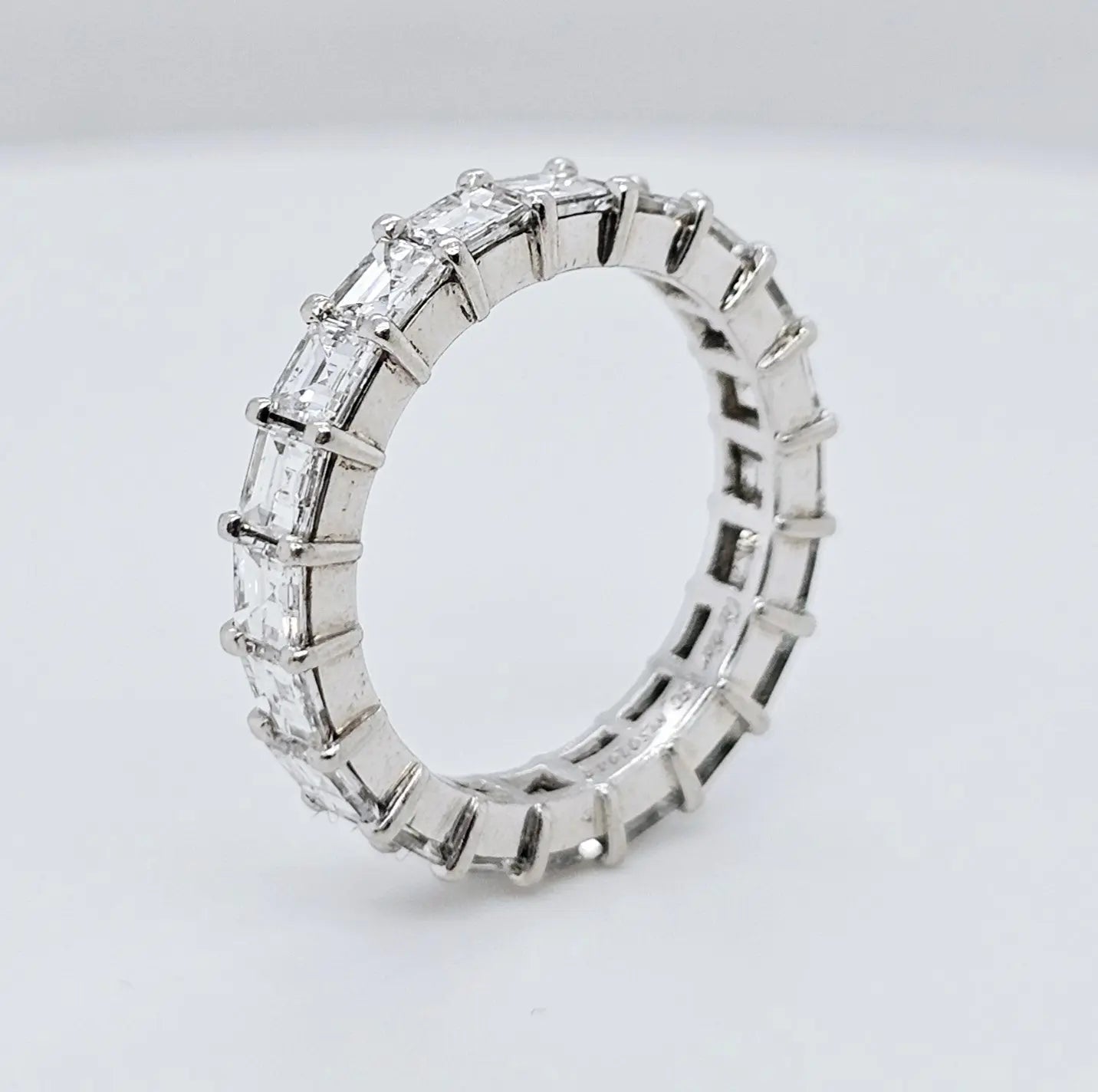 Pre-Owned | Cartier Vintage Asscher Cut Diamond Eternity Ring Chloe's Jewellers