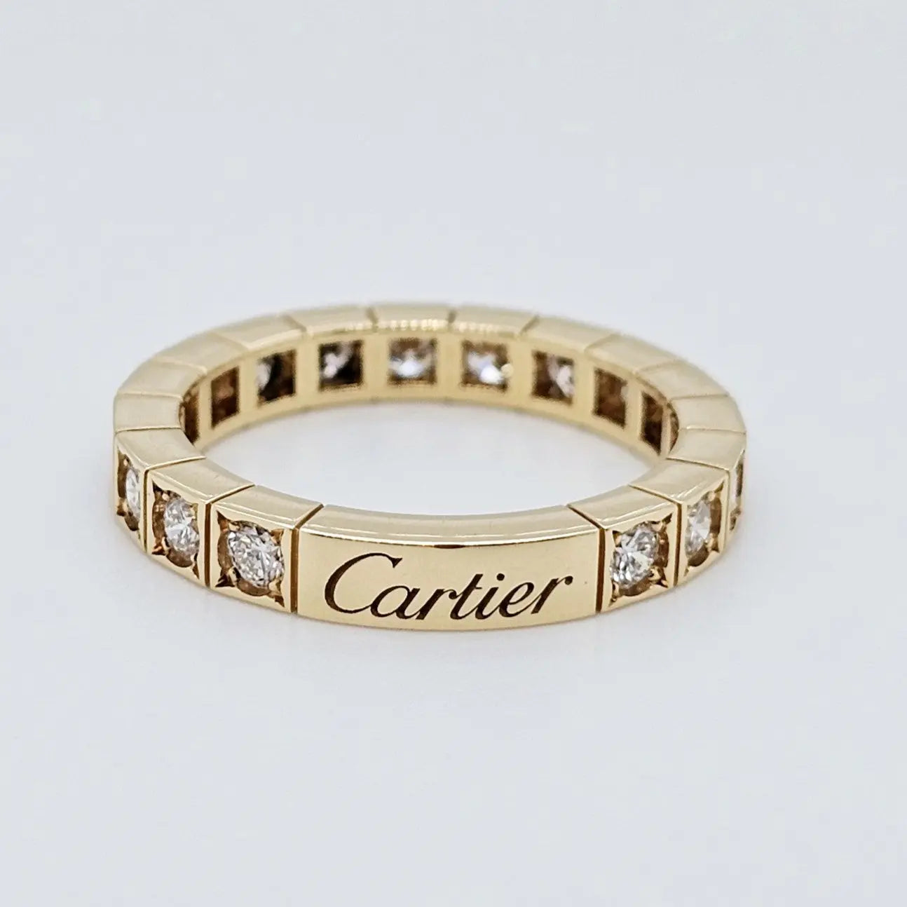 Pre-Owned Cartier 18ct Yellow Gold Lanieres Ring – Round-Cut Diamonds Chloe's Jewellers