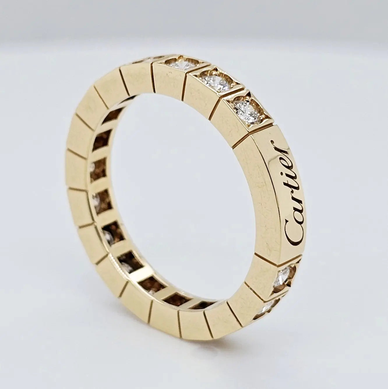 Pre-Owned Cartier 18ct Yellow Gold Lanieres Ring – Round-Cut Diamonds Chloe's Jewellers