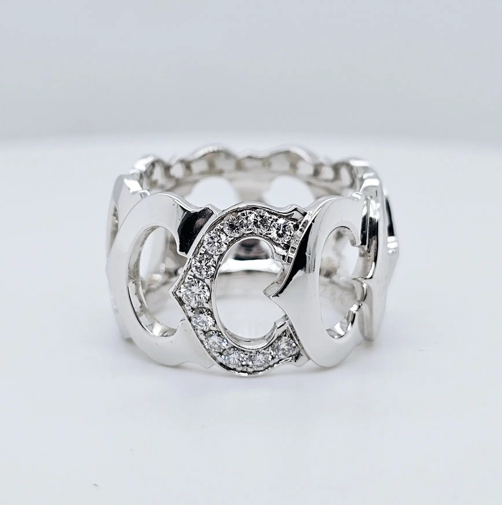 Pre-Owned Cartier 18k White Gold Diamond C De Cartier Ring Chloe's Jewellers