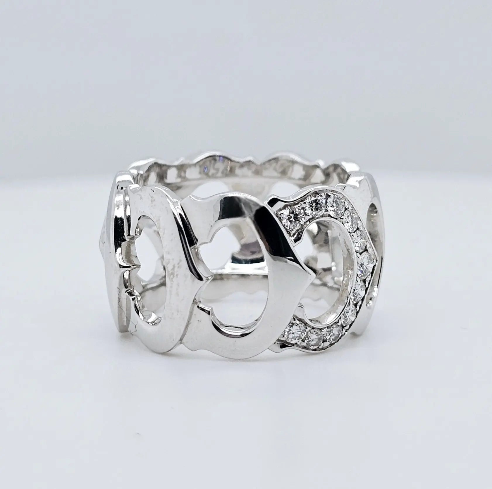 Pre-Owned Cartier 18k White Gold Diamond C De Cartier Ring Chloe's Jewellers