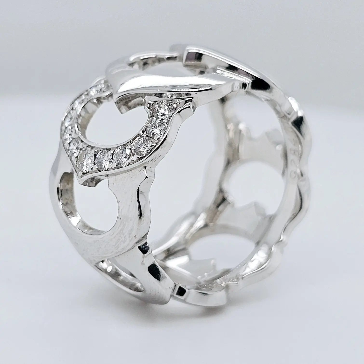Pre-Owned Cartier 18k White Gold Diamond C De Cartier Ring Chloe's Jewellers