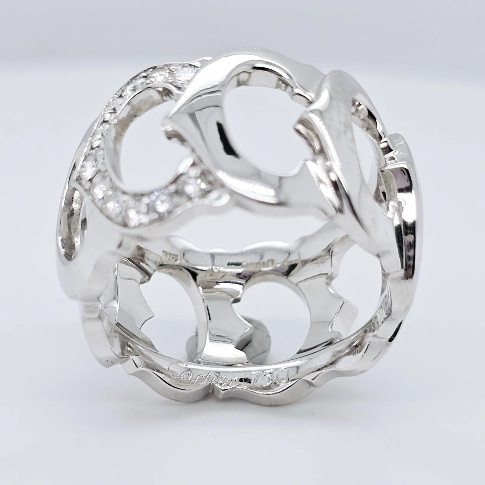 Pre-Owned Cartier 18k White Gold Diamond C De Cartier Ring Chloe's Jewellers