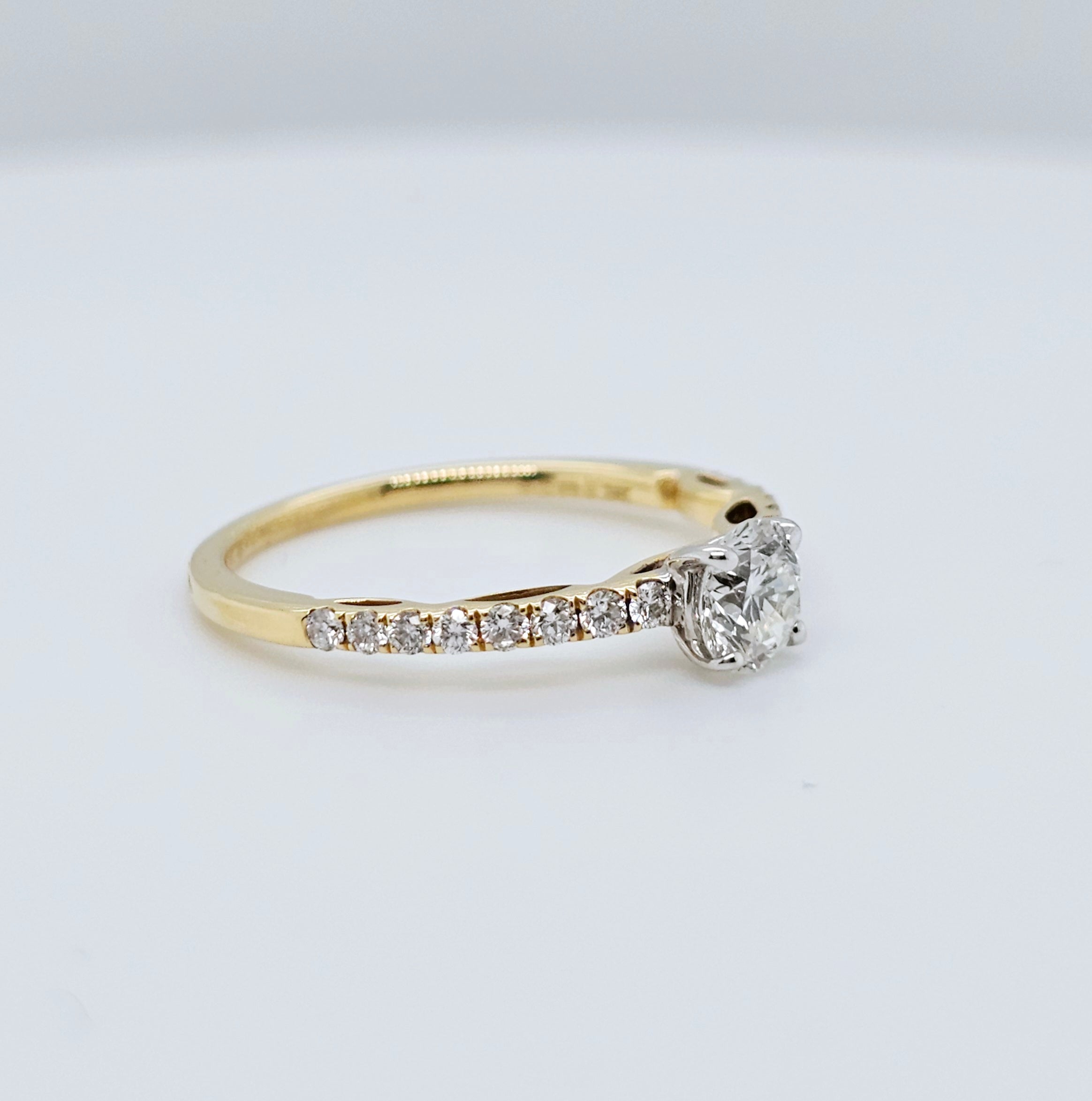 Engagement ring | Art deco engagement ring | 18k yellow gold wedding ring