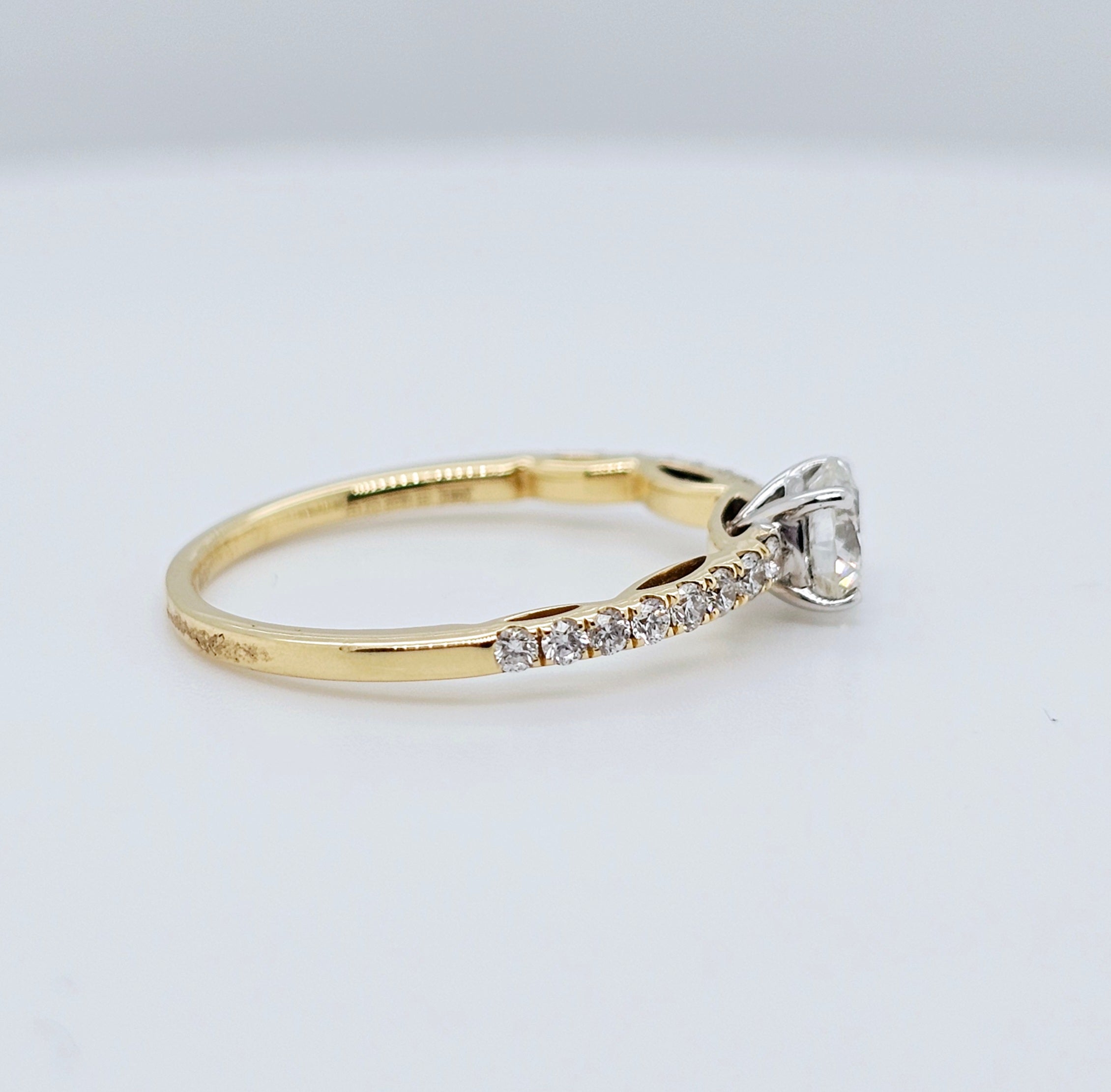 Engagement ring | Art deco engagement ring | 18k yellow gold wedding ring