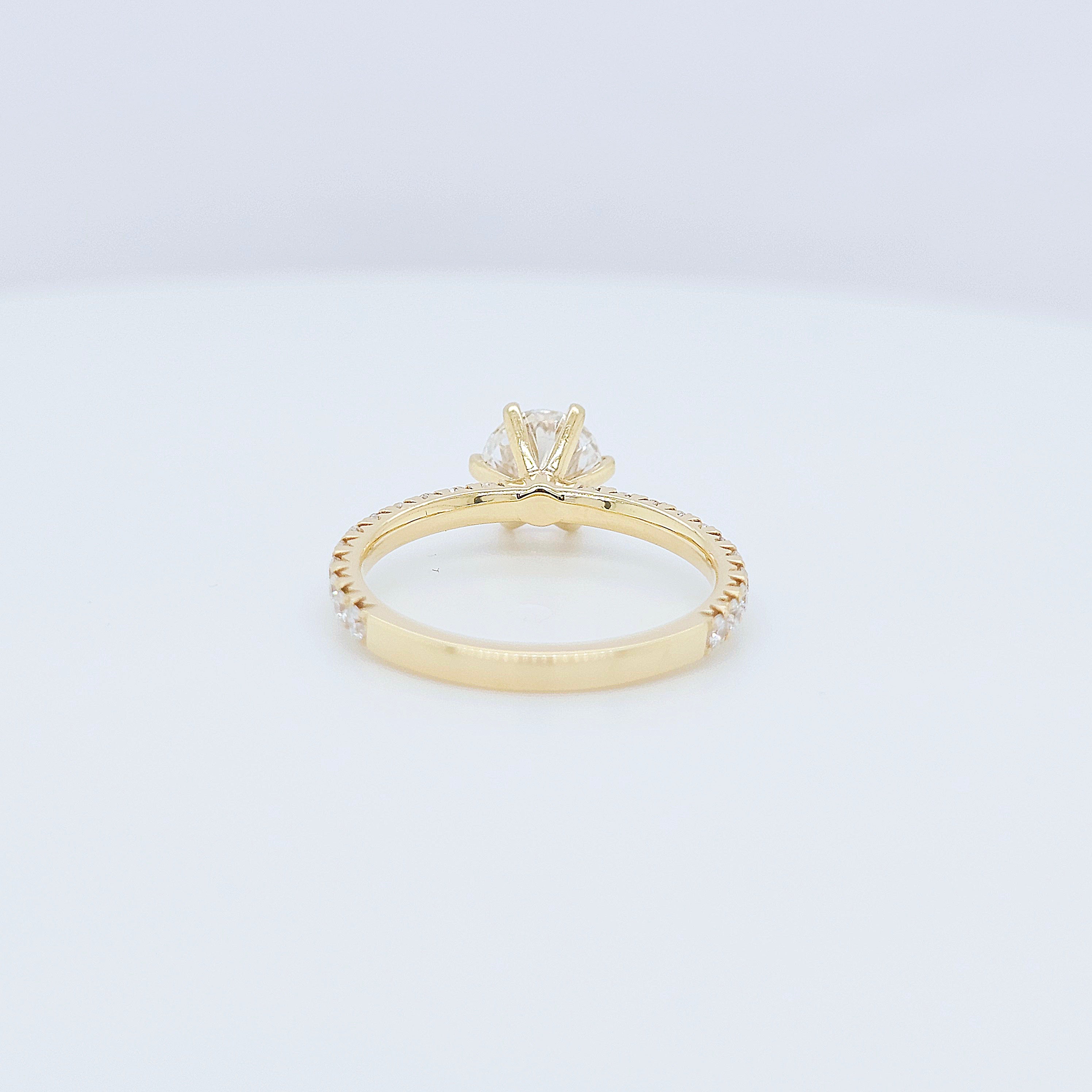 Engagement ring | Wedding ring | 18k Yellow gold wedding ring | Ring for her | Diamond ring